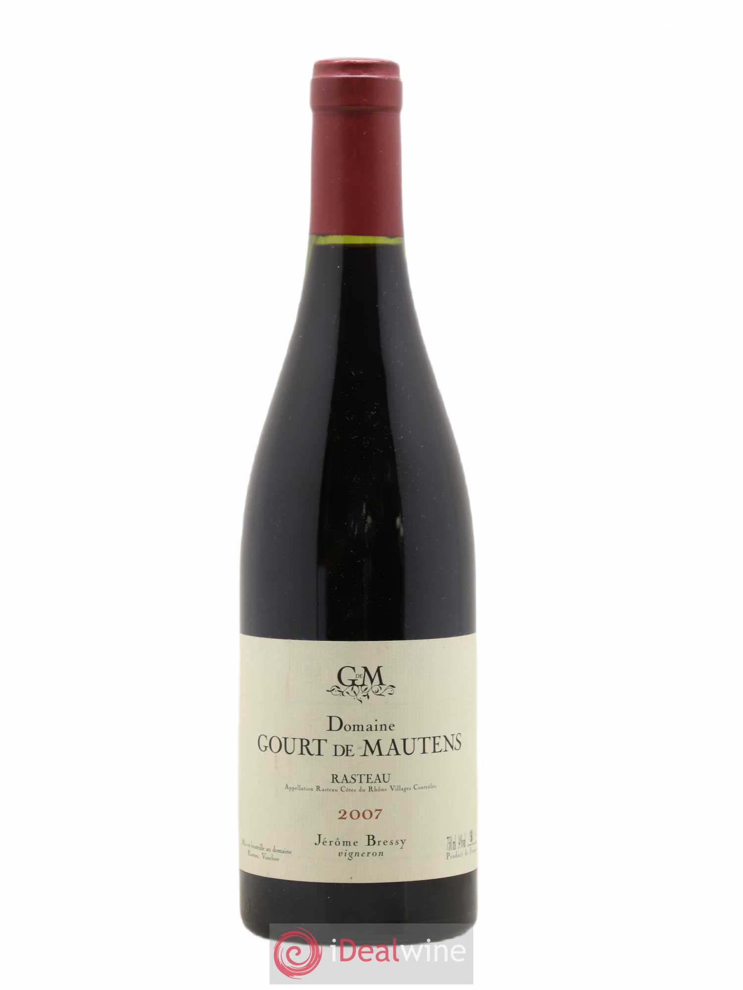 Rasteau Domaine Gourt de Mautens - Jérôme Bressy 2007 - Lot de 1 bouteille - 0