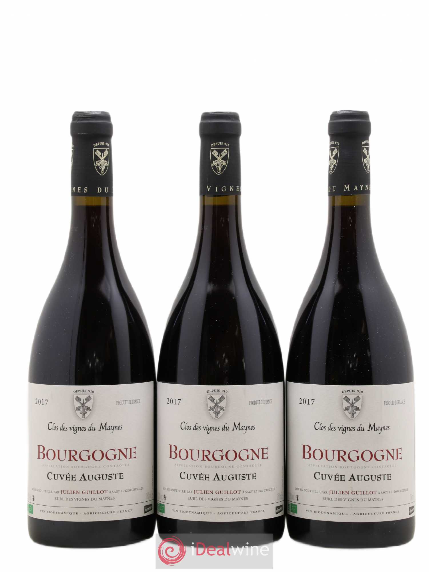 Bourgogne Cuvée Auguste Les Vignes du Maynes 2017 - Lot de 3 bouteilles - 0