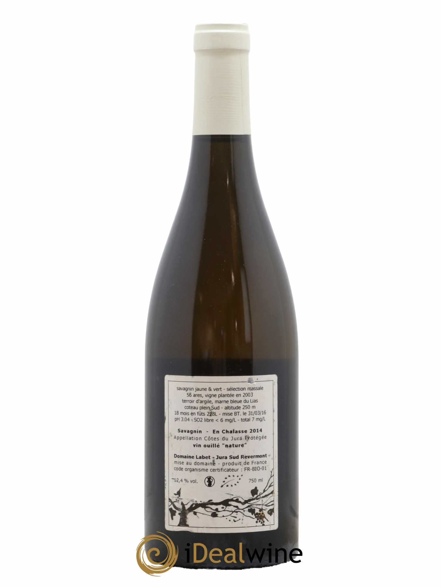 Côtes du Jura Fleur de Savagnin En Chalasse Romain - Julien - Charline Labet 2014 - Lot de 1 bouteille - 1