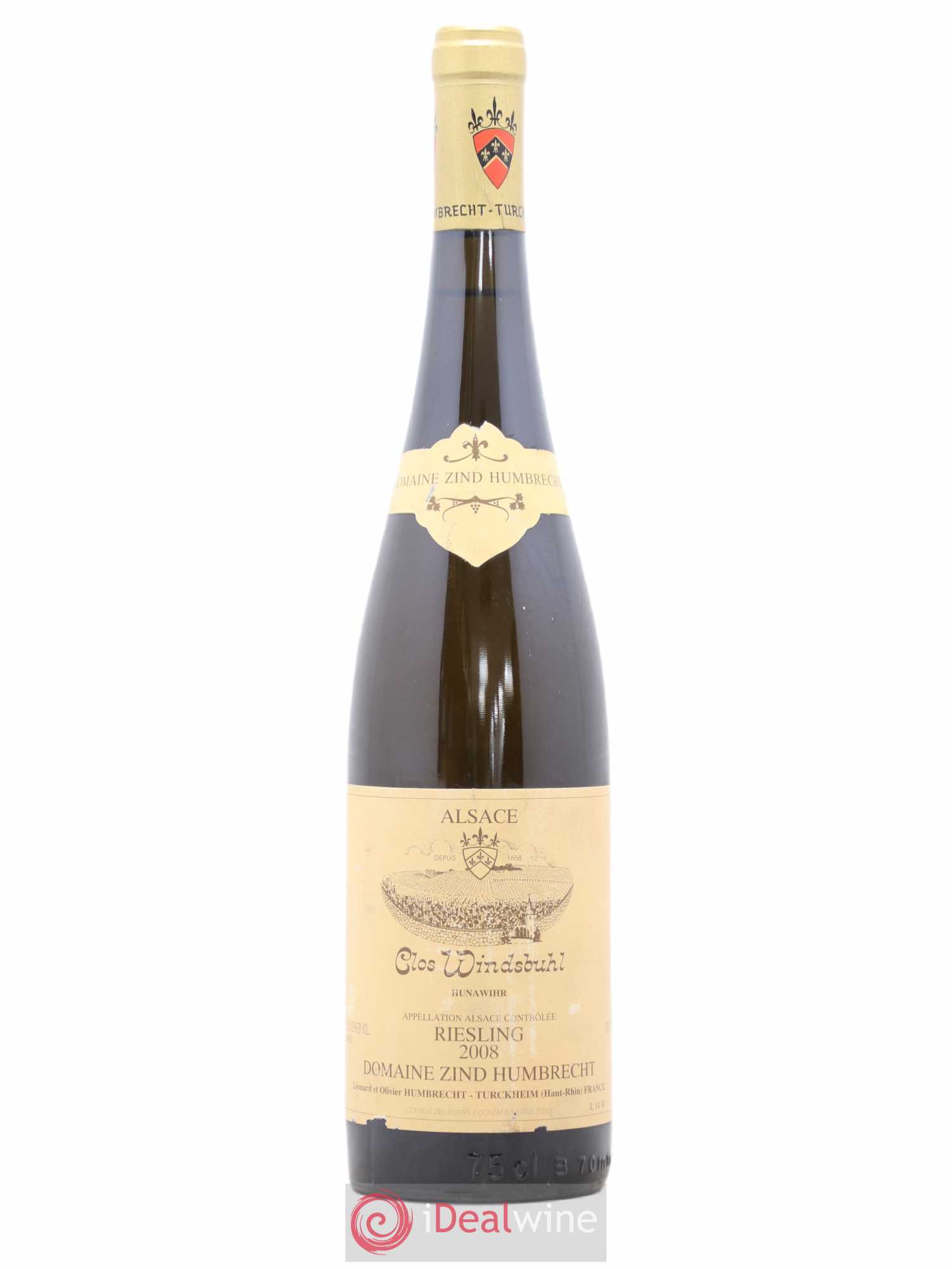 Alsace Riesling Clos Windsbuhl Zind-Humbrecht (Domaine) 2008 - Lot de 1 bouteille - 0