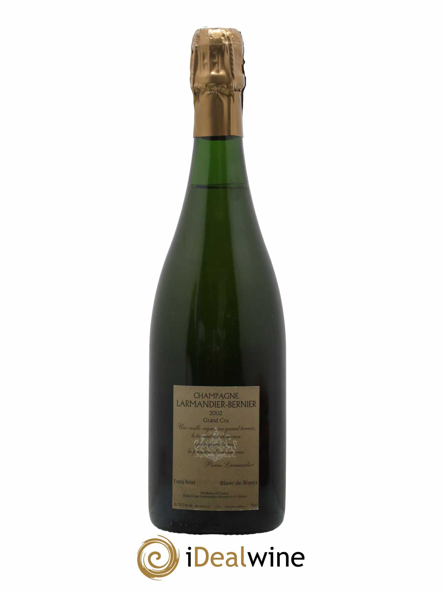 Vieille Vigne de Cramant Grand Cru Extra-Brut Larmandier-Bernier 2002 - Lot de 1 bouteille - 1