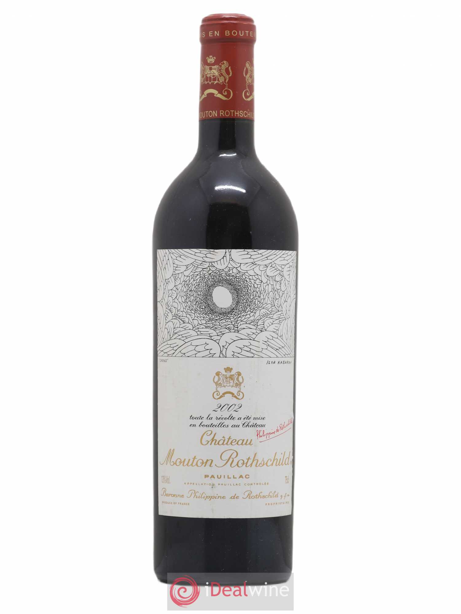 Château Mouton Rothschild 1er Grand Cru Classé 2002 - Lot de 1 bouteille - 0