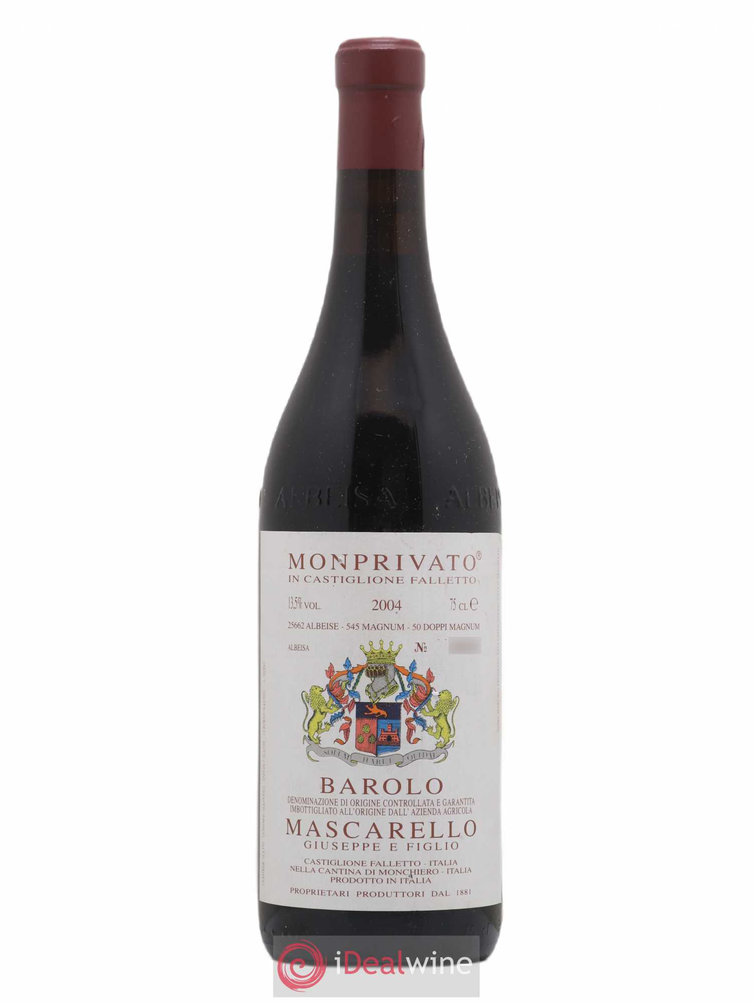 Barolo DOCG Monprivato Giuseppe Mascarello 2004 - Lot de 1 bouteille - 0