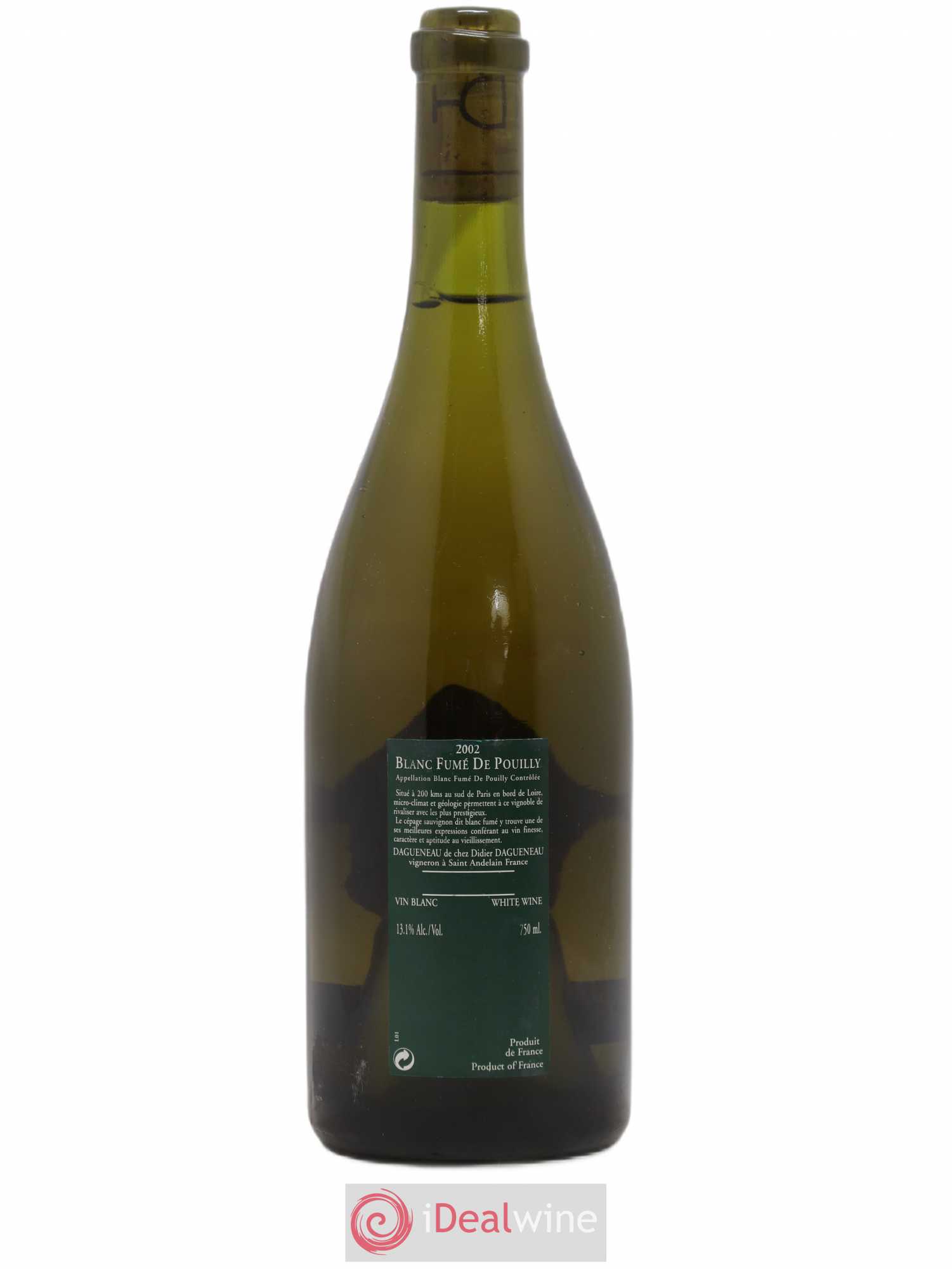 Vin de France (anciennement Pouilly-Fumé) Silex Dagueneau (Domaine Didier - Louis-Benjamin) 2002 - Lot de 1 bouteille - 1