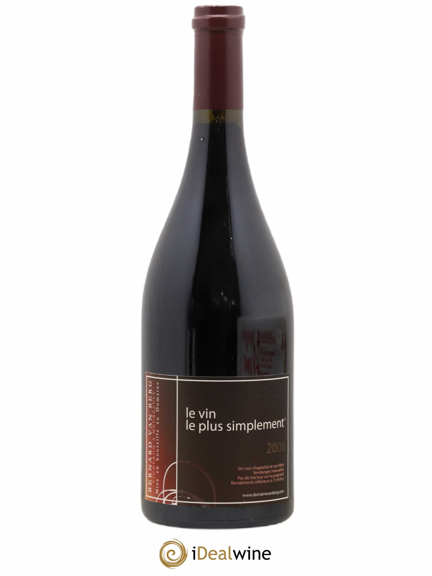 Bourgogne Grand Ordinaire La Terre Domaine Bernard Van Berg 2006 - Lot de 1 bouteille - 0