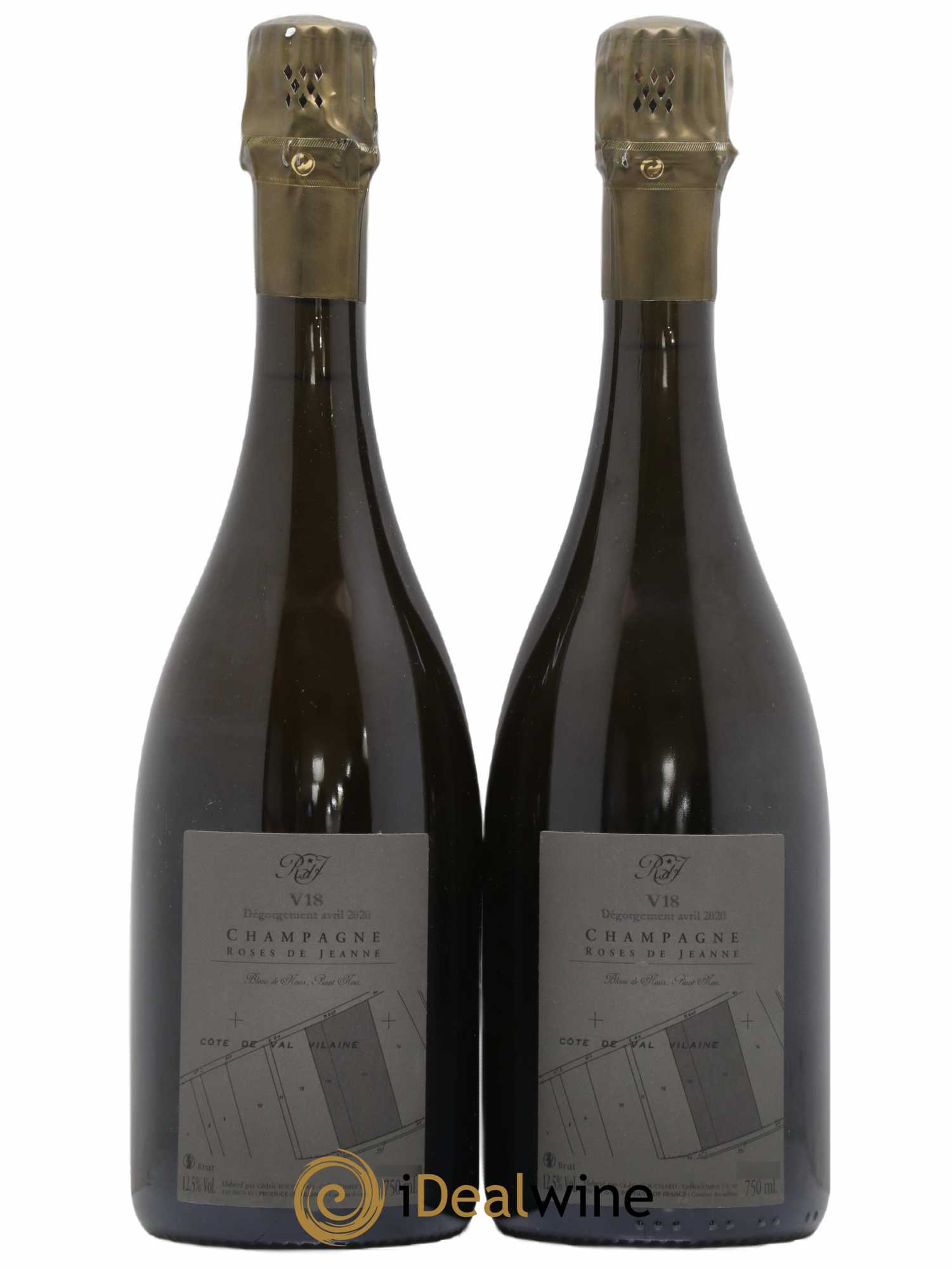 Roses de Jeanne Côte de Val Vilaine Blanc de Noirs Cédric Bouchard Val Vilaine Champagne Cédric Bouchard 2018 - Posten von 2 Flaschen - 1
