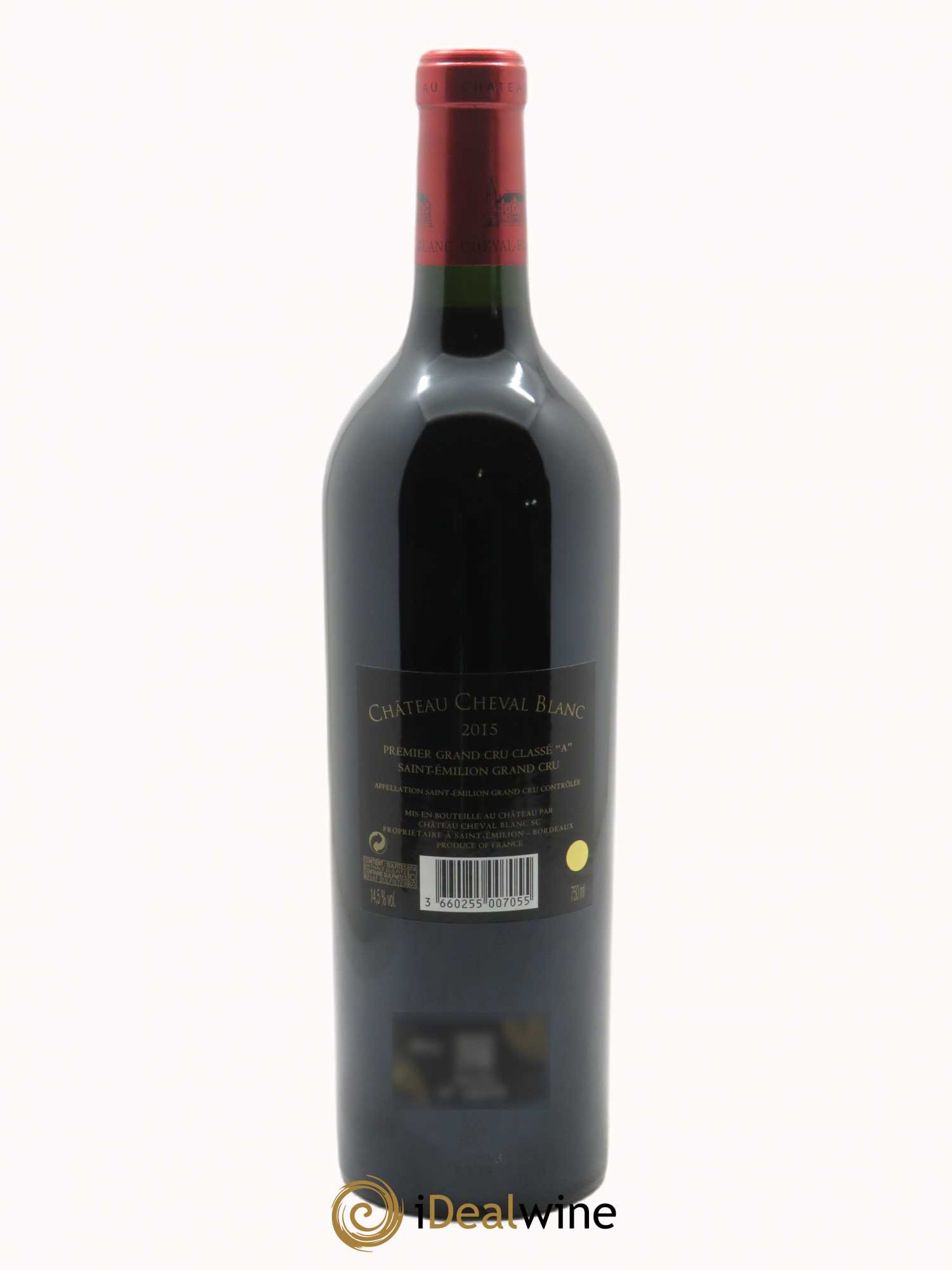 Château Cheval Blanc 1er Grand Cru Classé A (CBO à partir de 6 bts) 2015 - Lot de 1 bouteille - 1