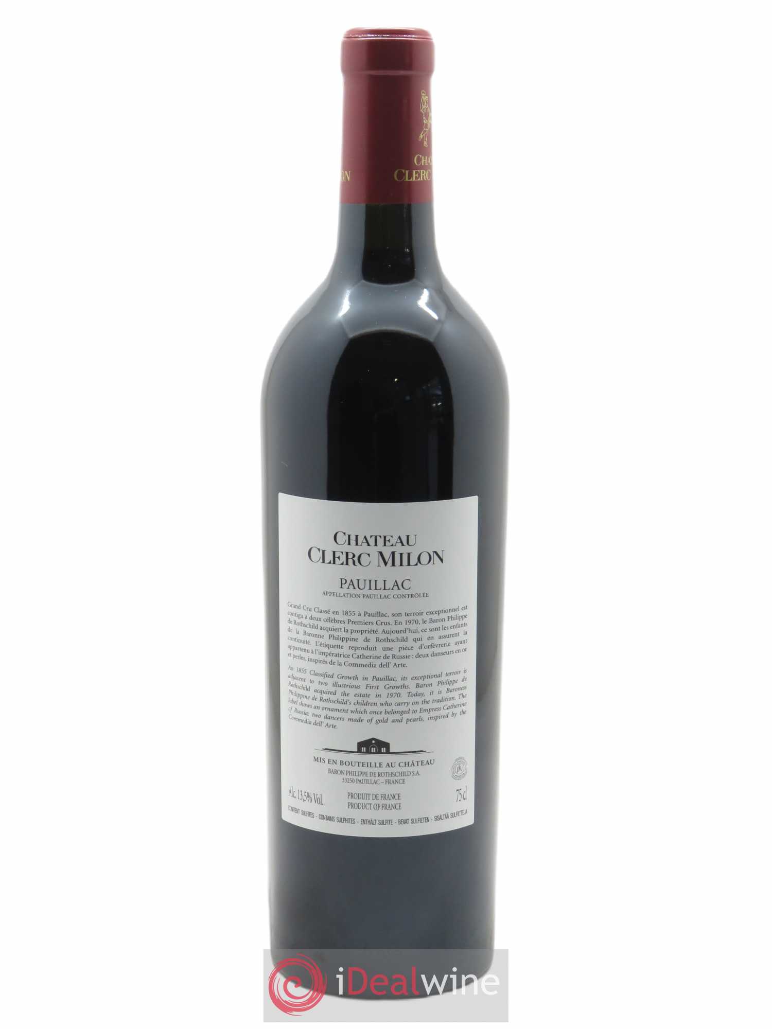 Château Clerc Milon 5ème Grand Cru Classé (OWC if 12 bts) 2016 - Lot of 1 bottle - 1