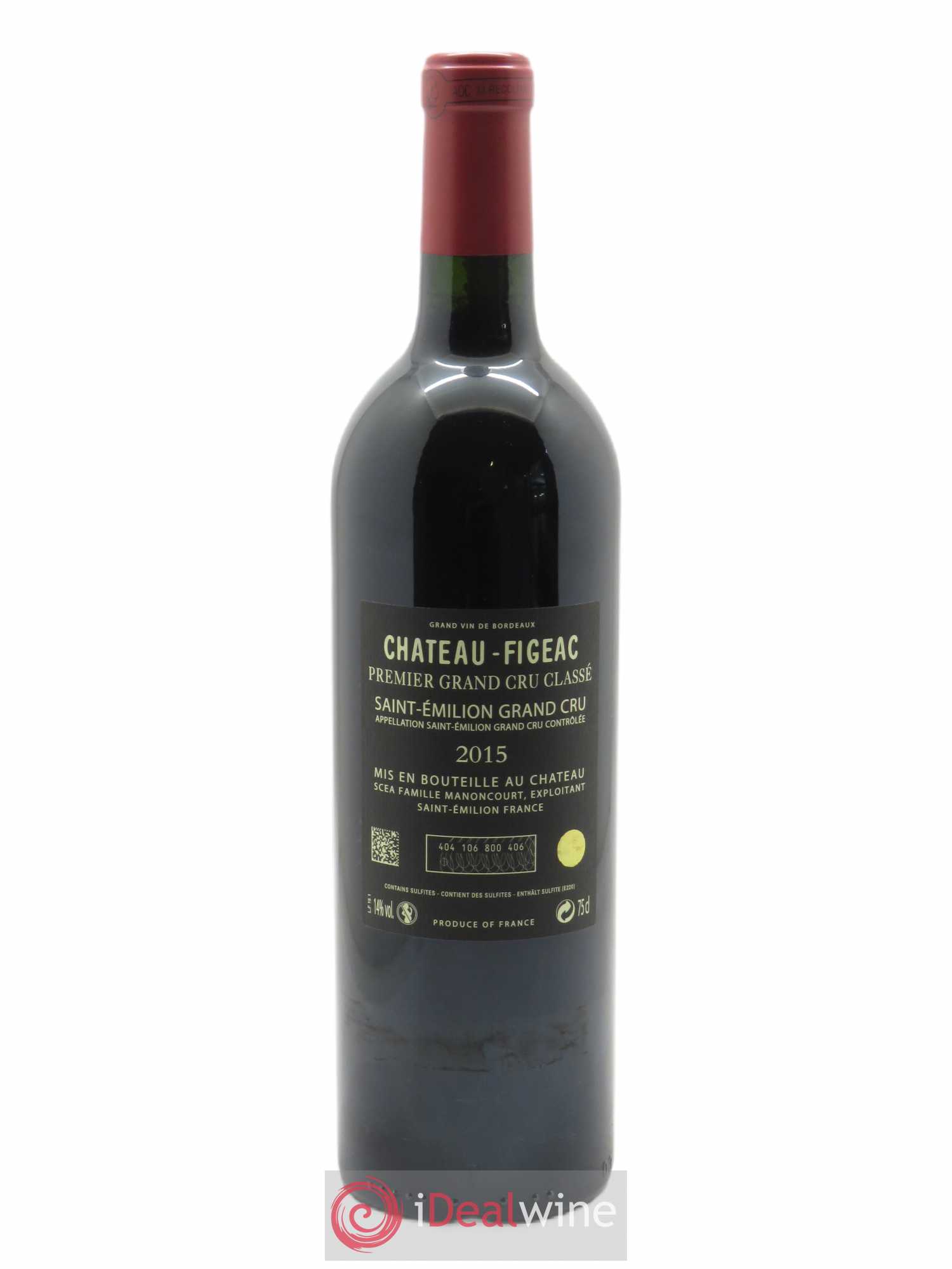 Château Figeac 1er Grand Cru Classé A (CBO à partir de 12 bts) 2015 - Lot de 1 bouteille - 1