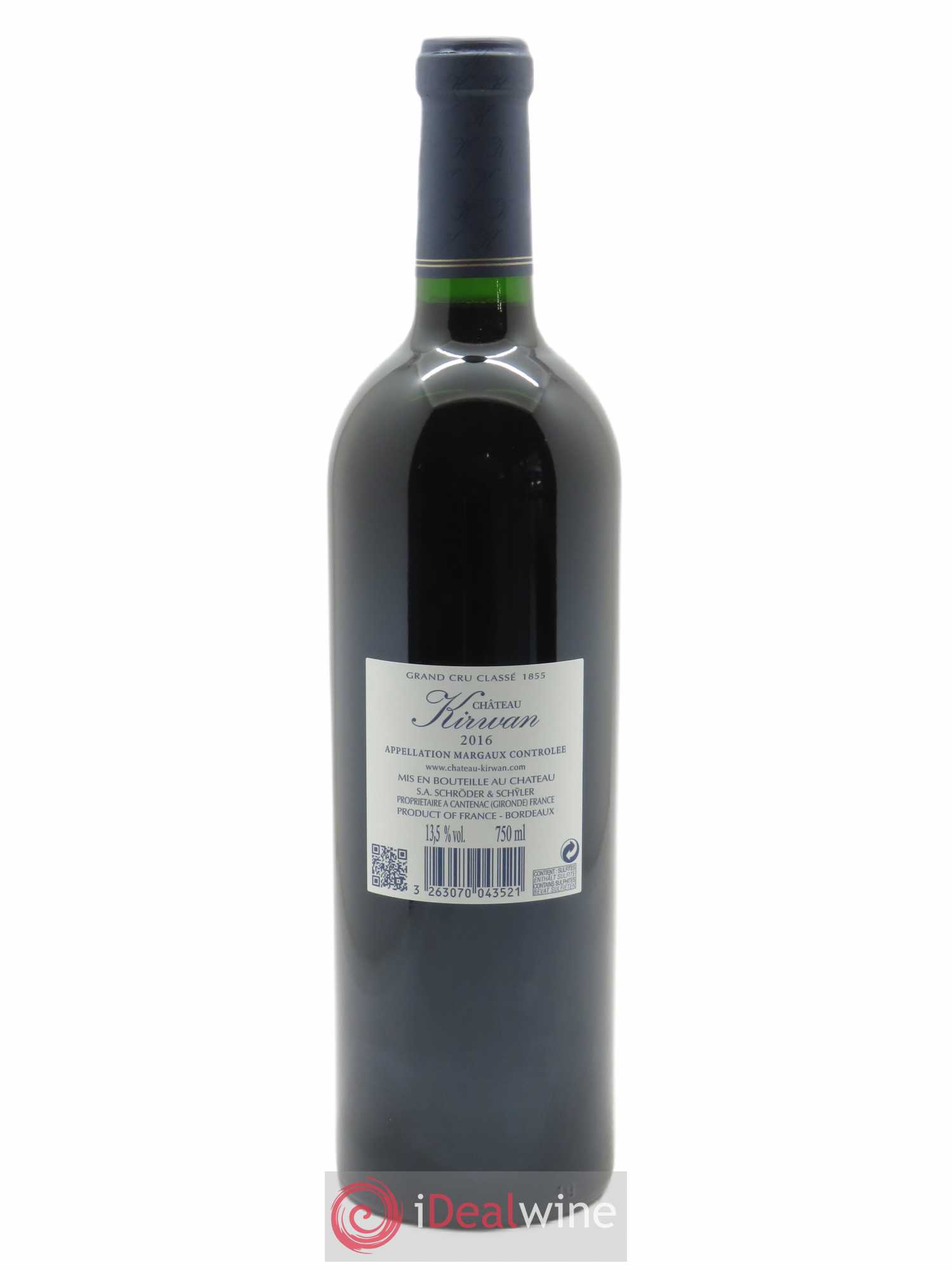 Château Kirwan 3ème Grand Cru Classé (CBO à partir de 6 bts) 2016 - Lot de 1 bouteille - 1