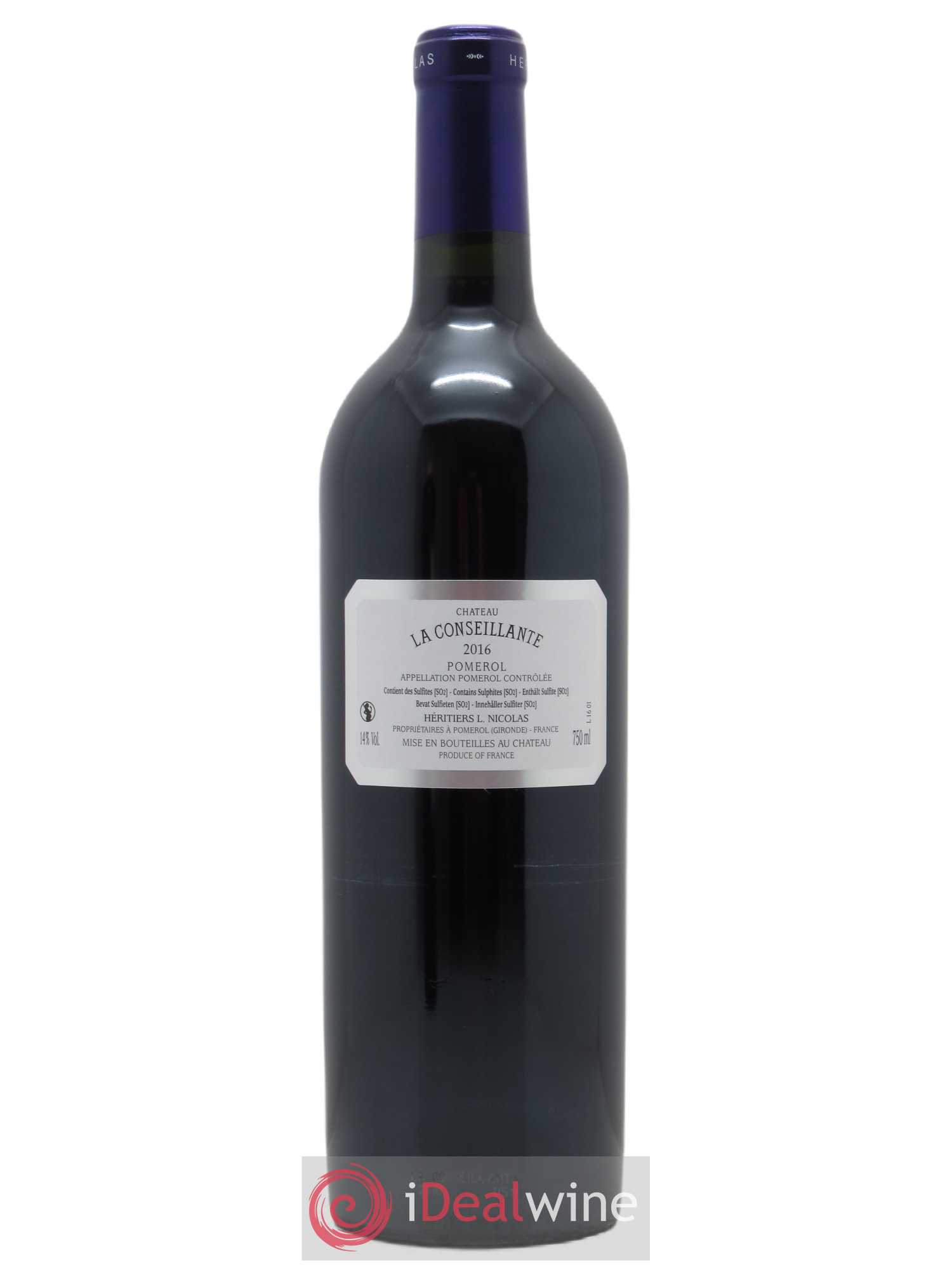 Château la Conseillante (OWC if 6 bts) 2016 - Lot of 1 bottle - 1