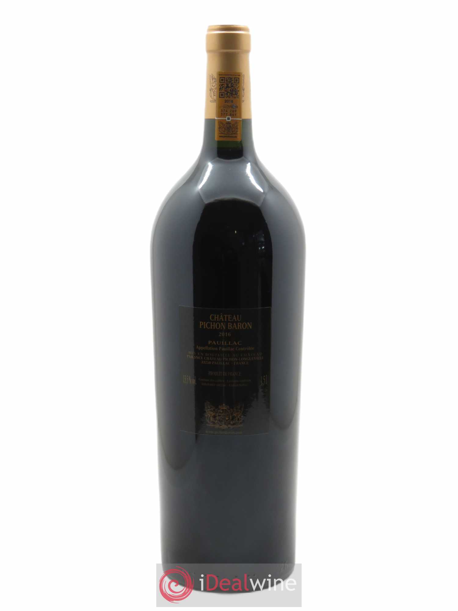 Pichon Longueville Baron 2ème Grand Cru Classé 2016 - Lot de 1 magnum - 1