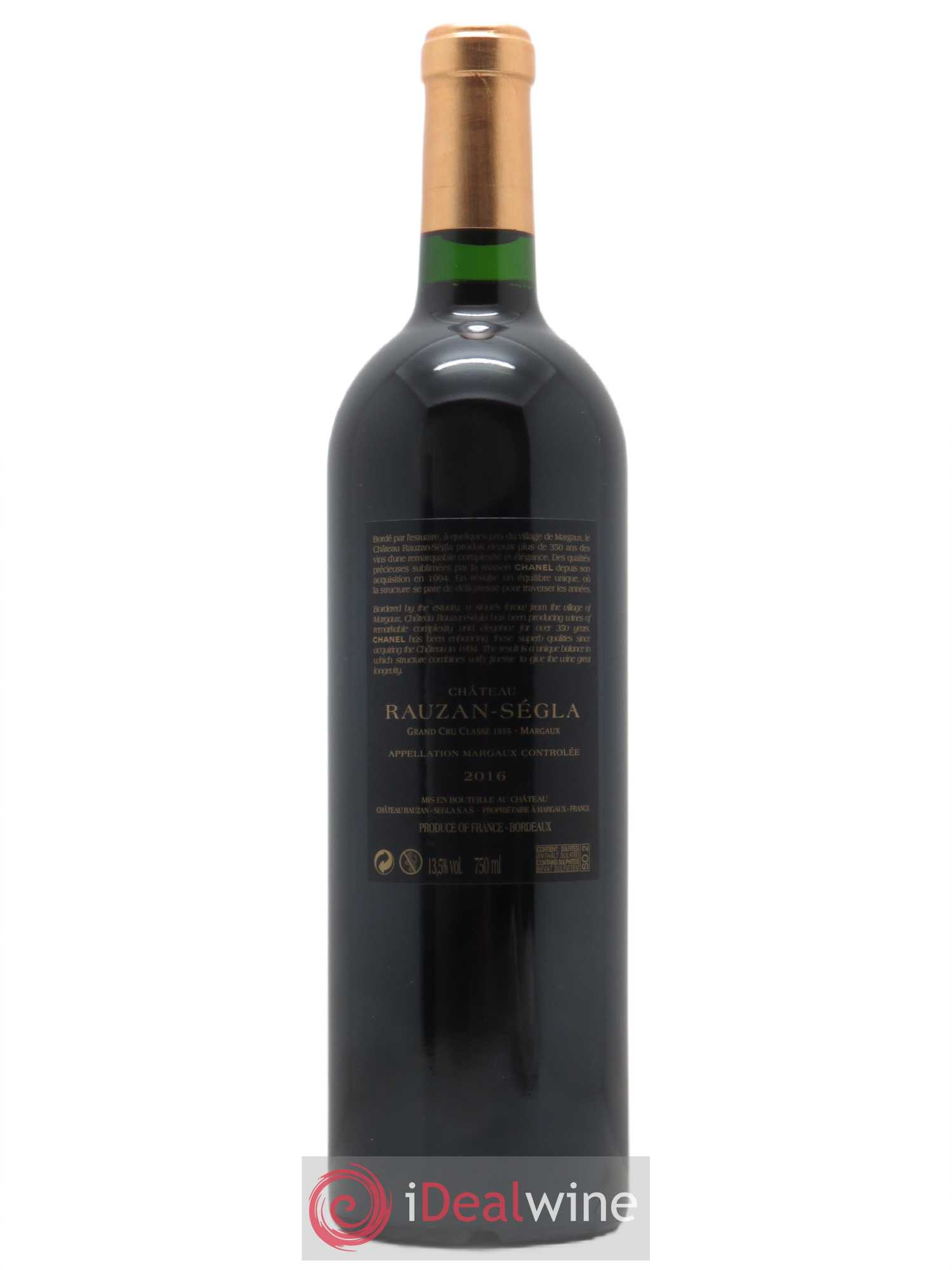 Château Rauzan Ségla Grand Cru Classé (CBO à partir de 12 bts) 2016 - Lot de 1 bouteille - 1