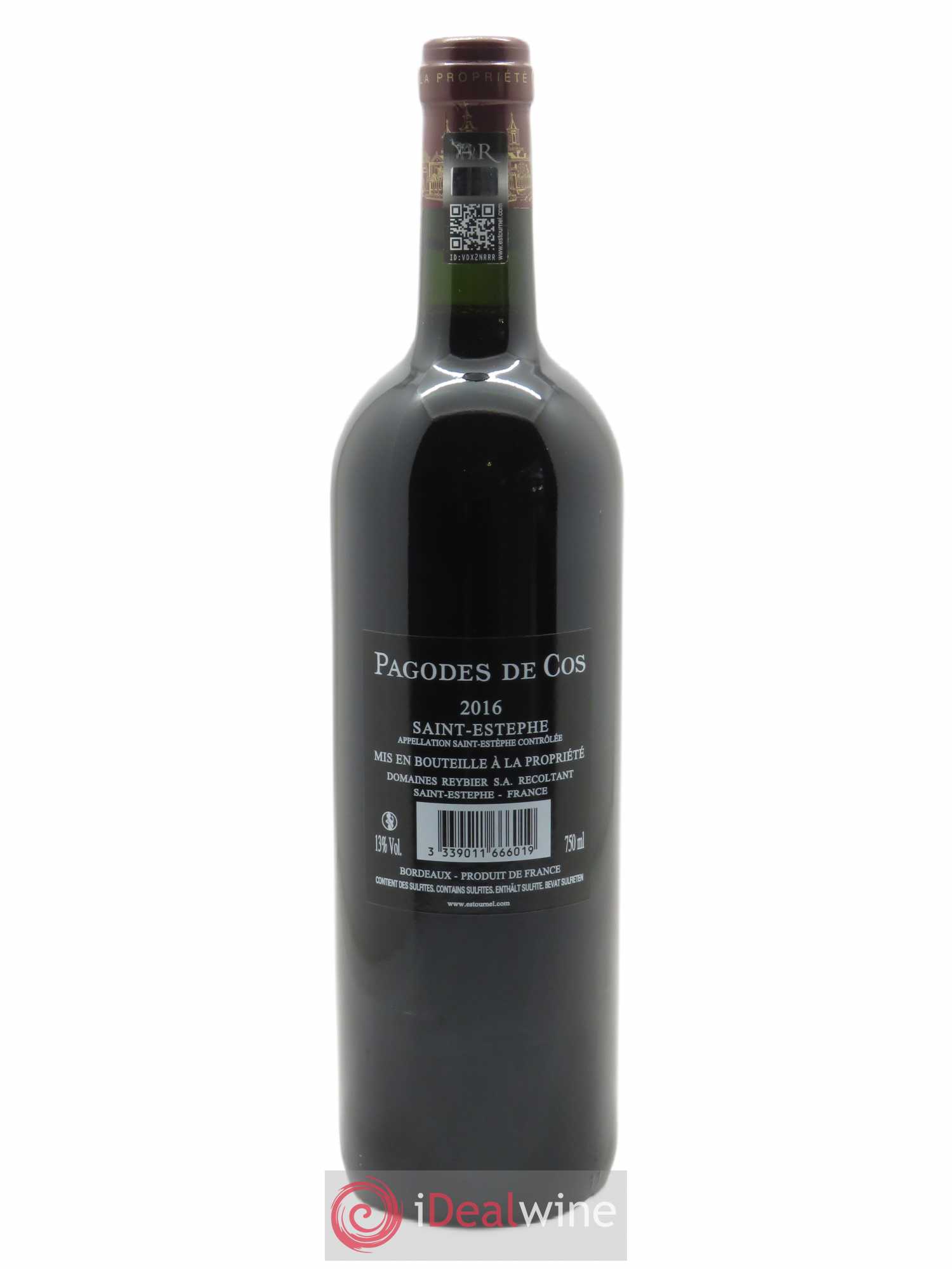 Les Pagodes de Cos Second Vin (CBO à partir de 12 bts) 2016 - Lot de 1 bouteille - 1