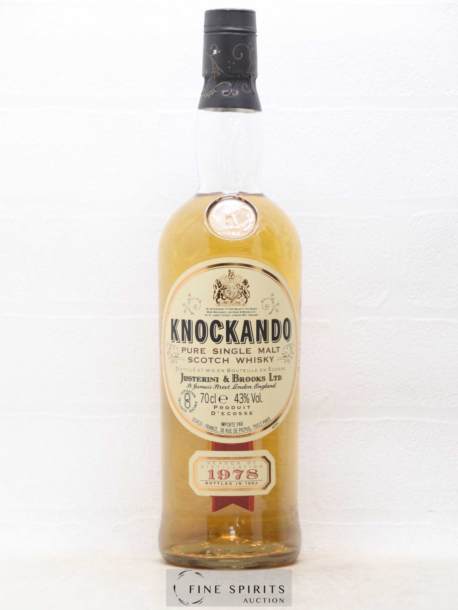 Knockando 1978 Of. bottled 1993 Sovedi Import - Lot de 1 bouteille - 1