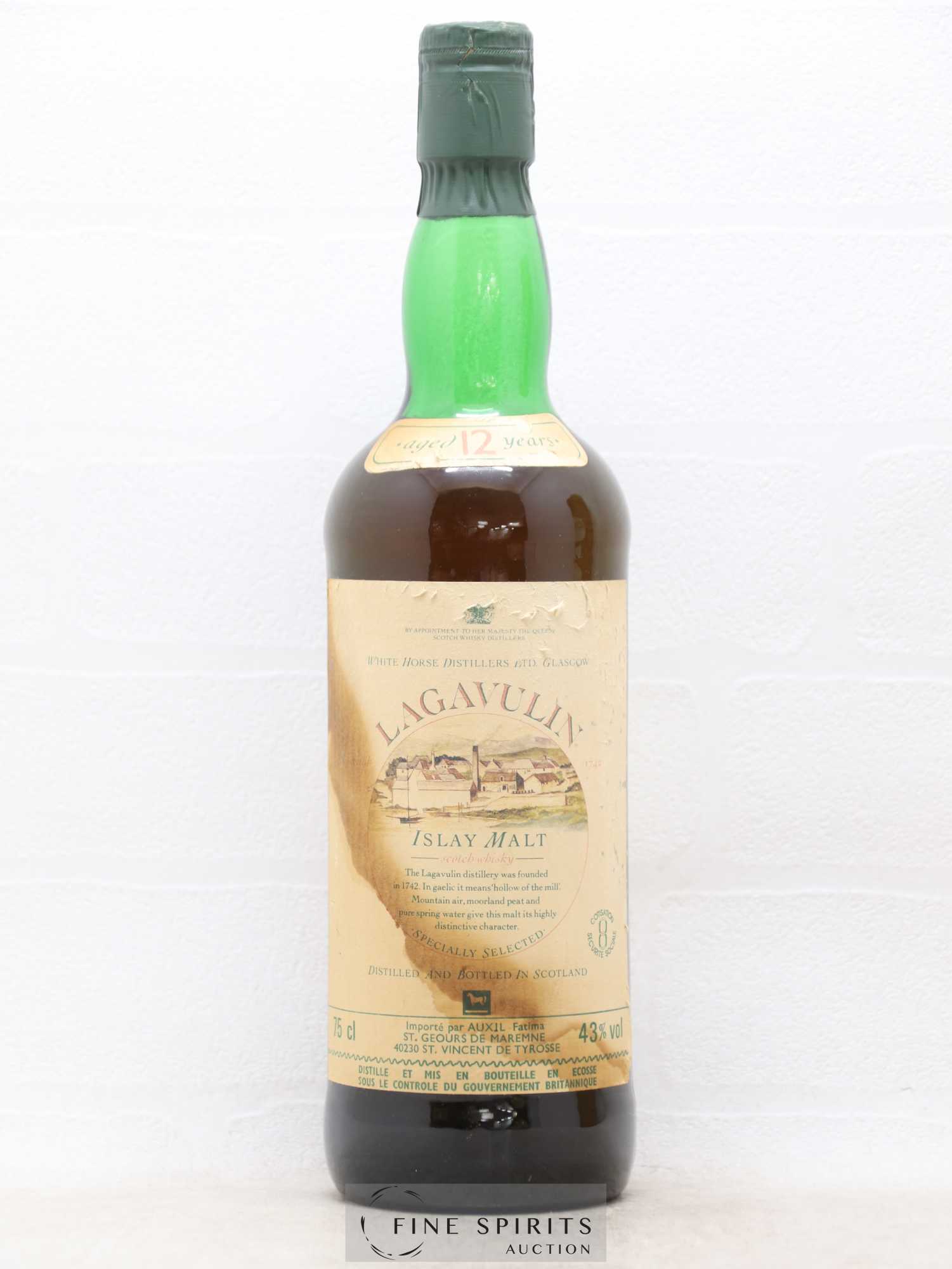 Lagavulin 12 years Of. Auxil Import Specially Selected - Lot de 1 bouteille - 1