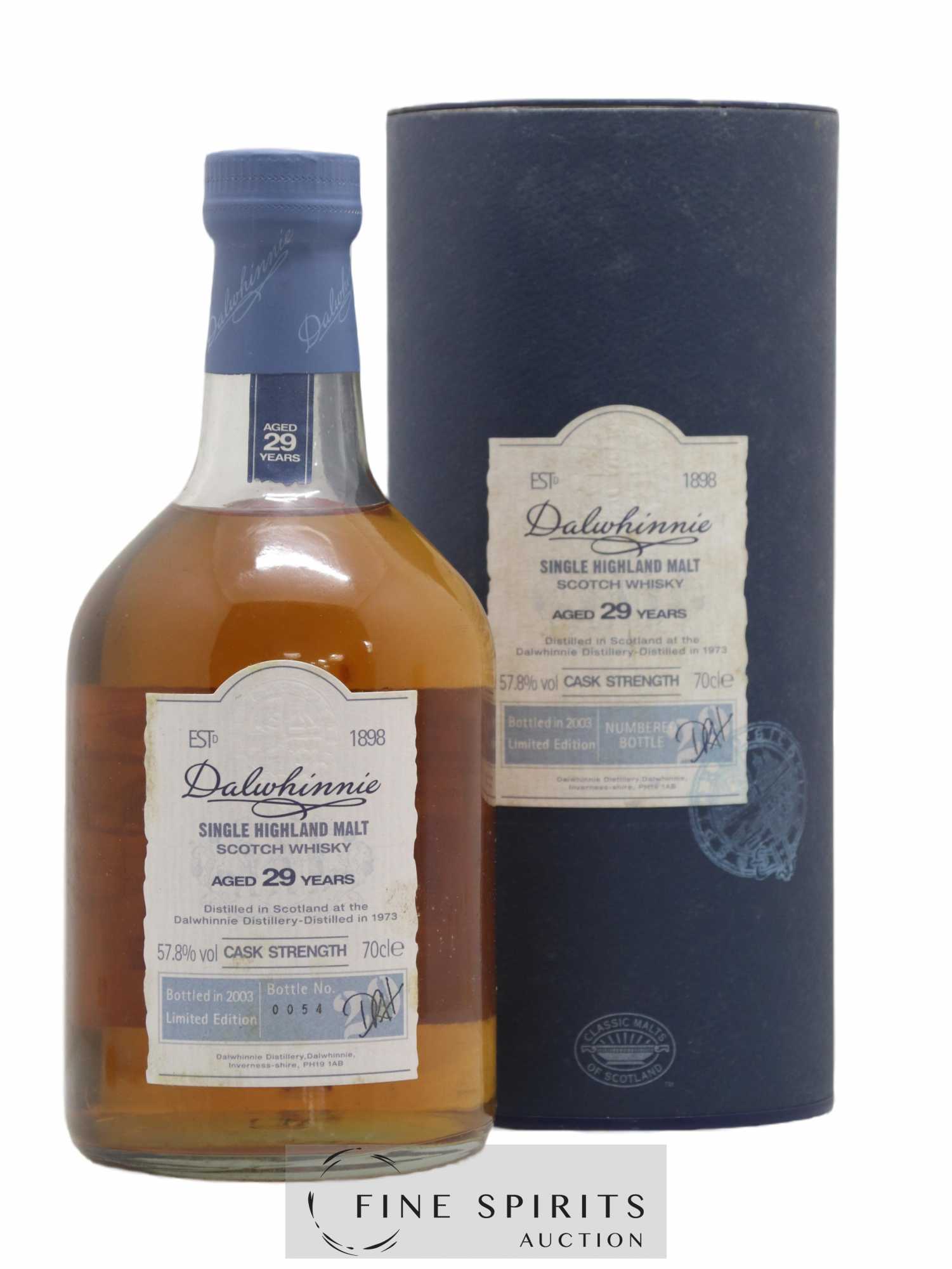 Dalwhinnie 29 years 1973 Of. Cask Strength bottled 2003 Limited Edition - Lot de 1 bouteille - 0