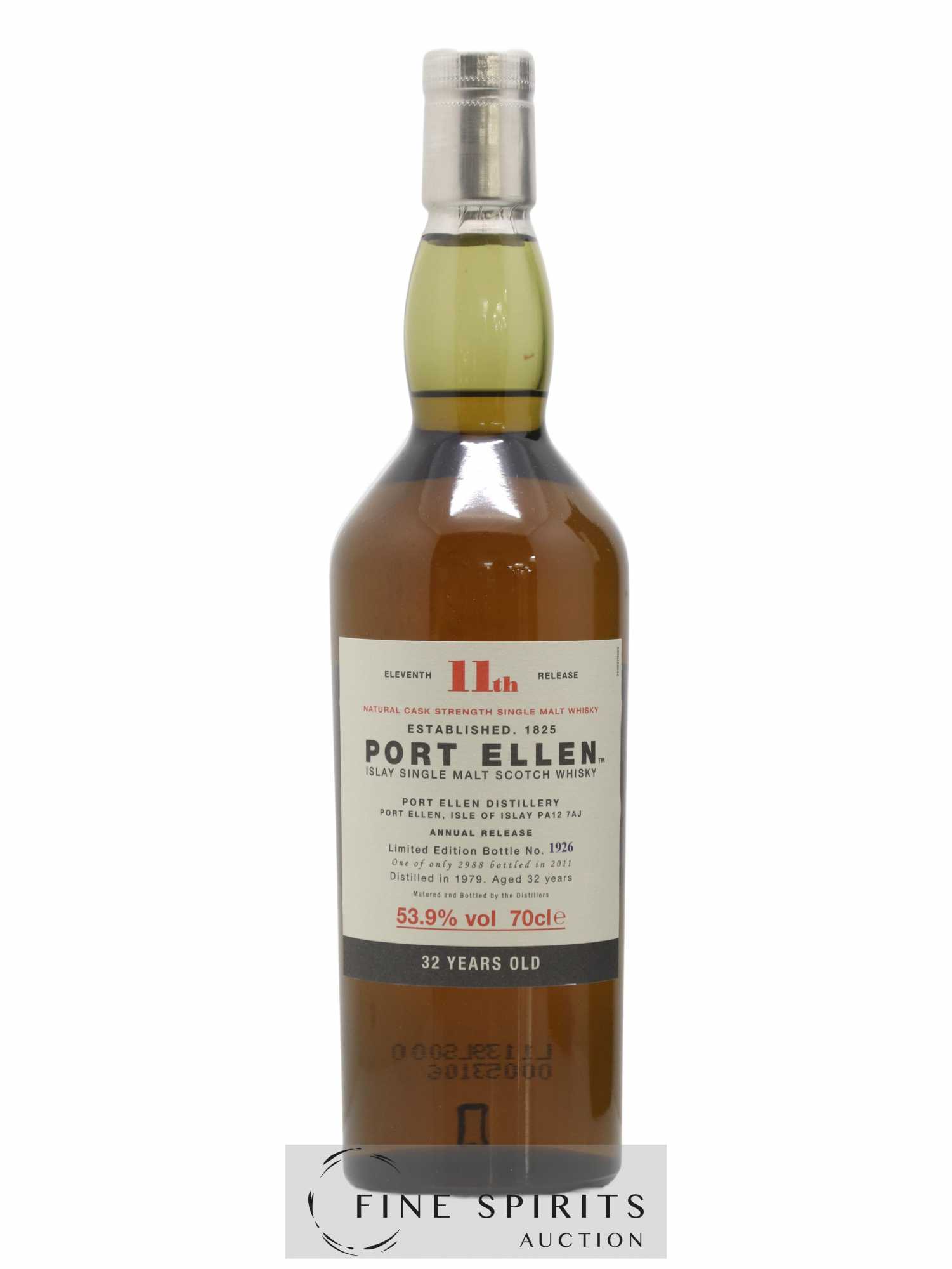 Port Ellen 32 years 1979 Of. 11th Release Natural Cask Strength - One of 2988 - bottled 2011 Limited Edition - Lot de 1 bouteille - 1