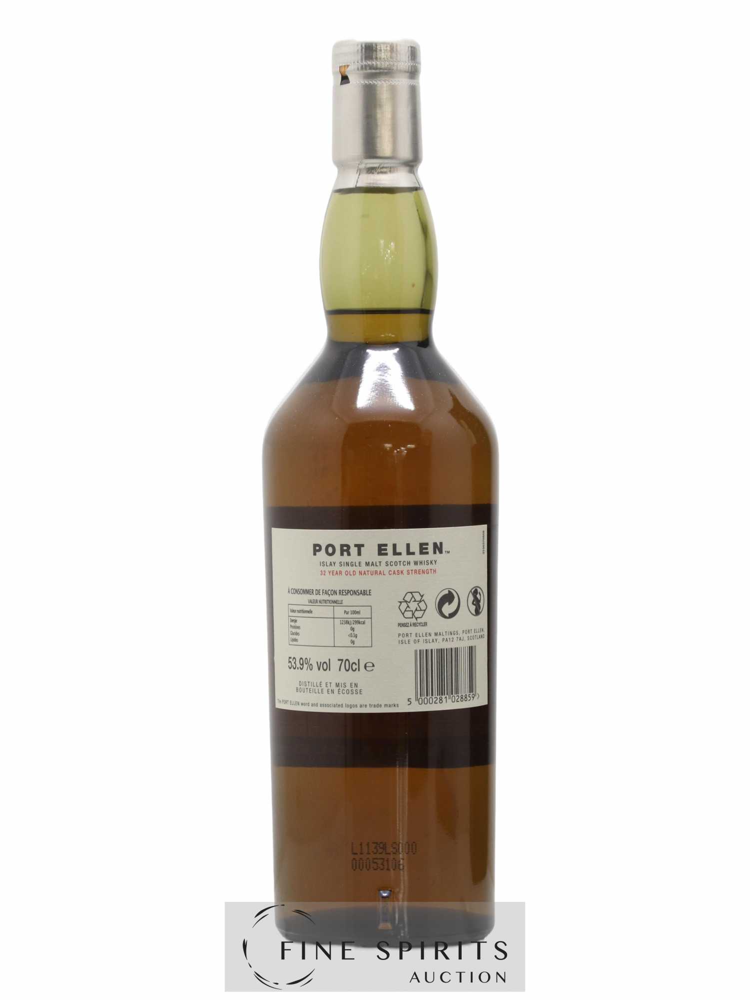 Port Ellen 32 years 1979 Of. 11th Release Natural Cask Strength - One of 2988 - bottled 2011 Limited Edition - Lot de 1 bouteille - 2