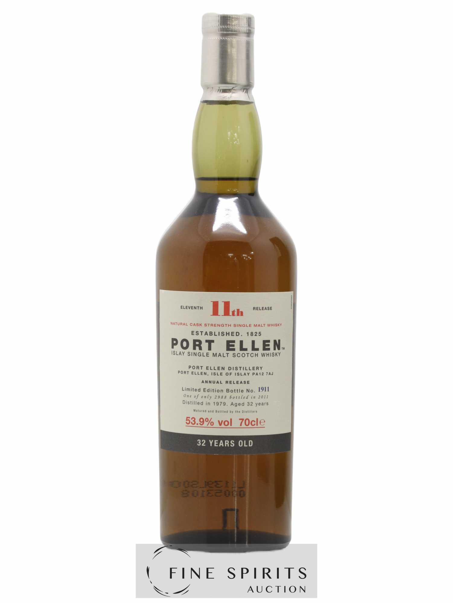 Port Ellen 32 years 1979 Of. 11th Release Natural Cask Strength - One of 2988 - bottled 2011 Limited Edition - Lot de 1 bouteille - 1