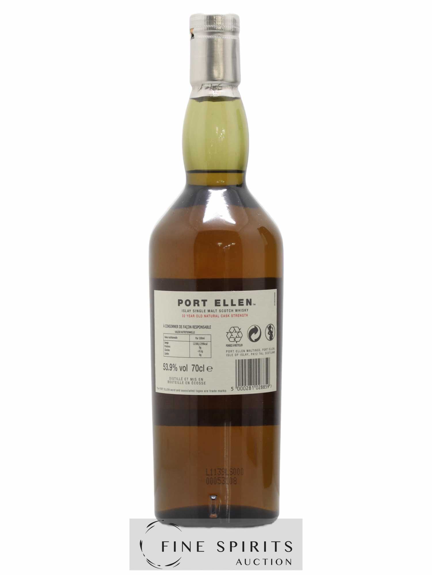 Port Ellen 32 years 1979 Of. 11th Release Natural Cask Strength - One of 2988 - bottled 2011 Limited Edition - Lot de 1 bouteille - 2