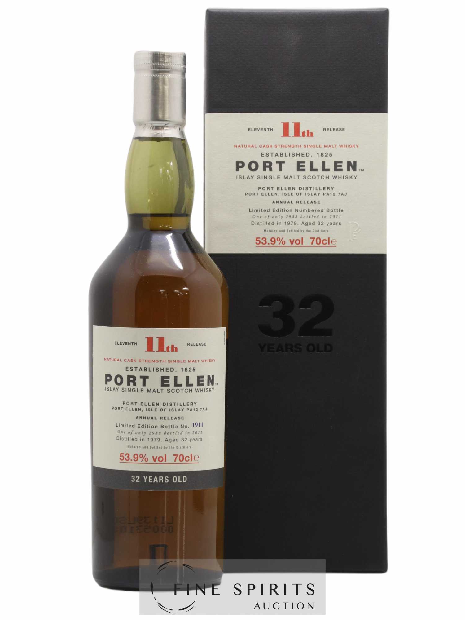 Port Ellen 32 years 1979 Of. 11th Release Natural Cask Strength - One of 2988 - bottled 2011 Limited Edition - Lot de 1 bouteille - 0