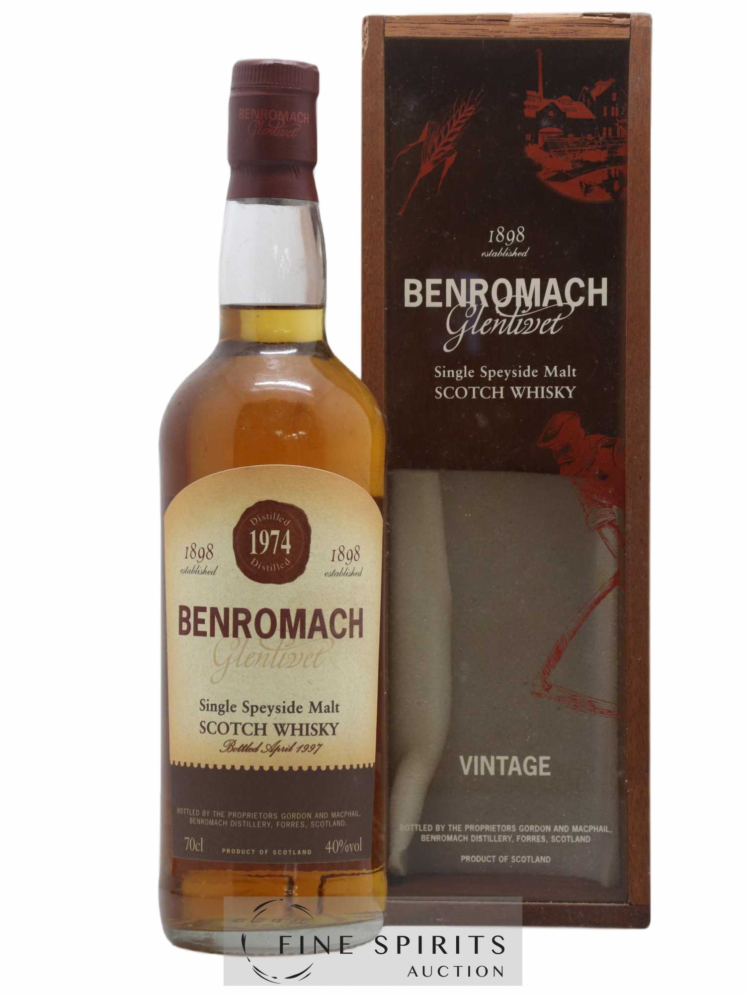 Benromach 1974 Of. bottled 1997 - Lot de 1 bouteille - 0