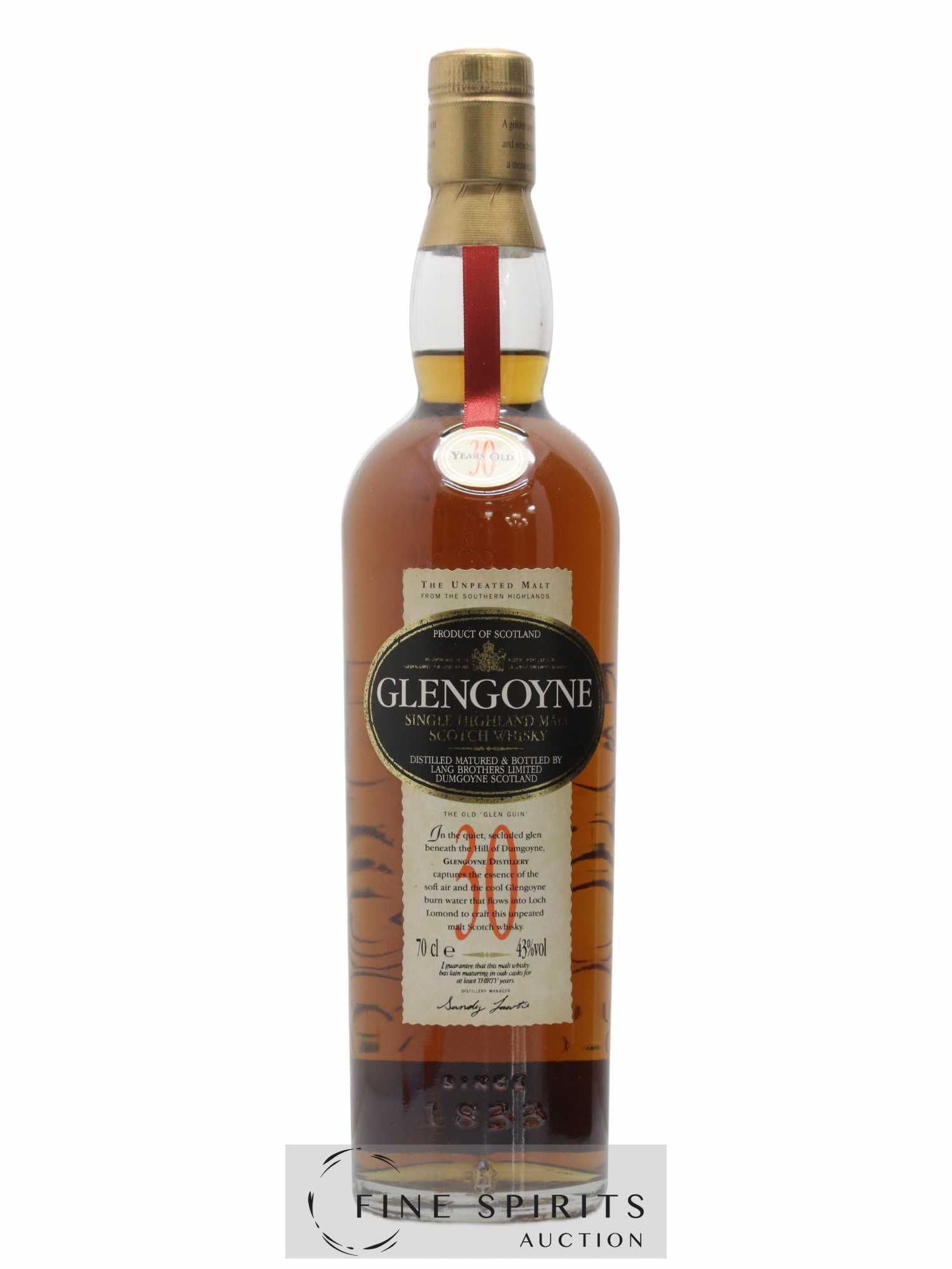 Glengoyne 30 years Of. - Lot de 1 bouteille - 1