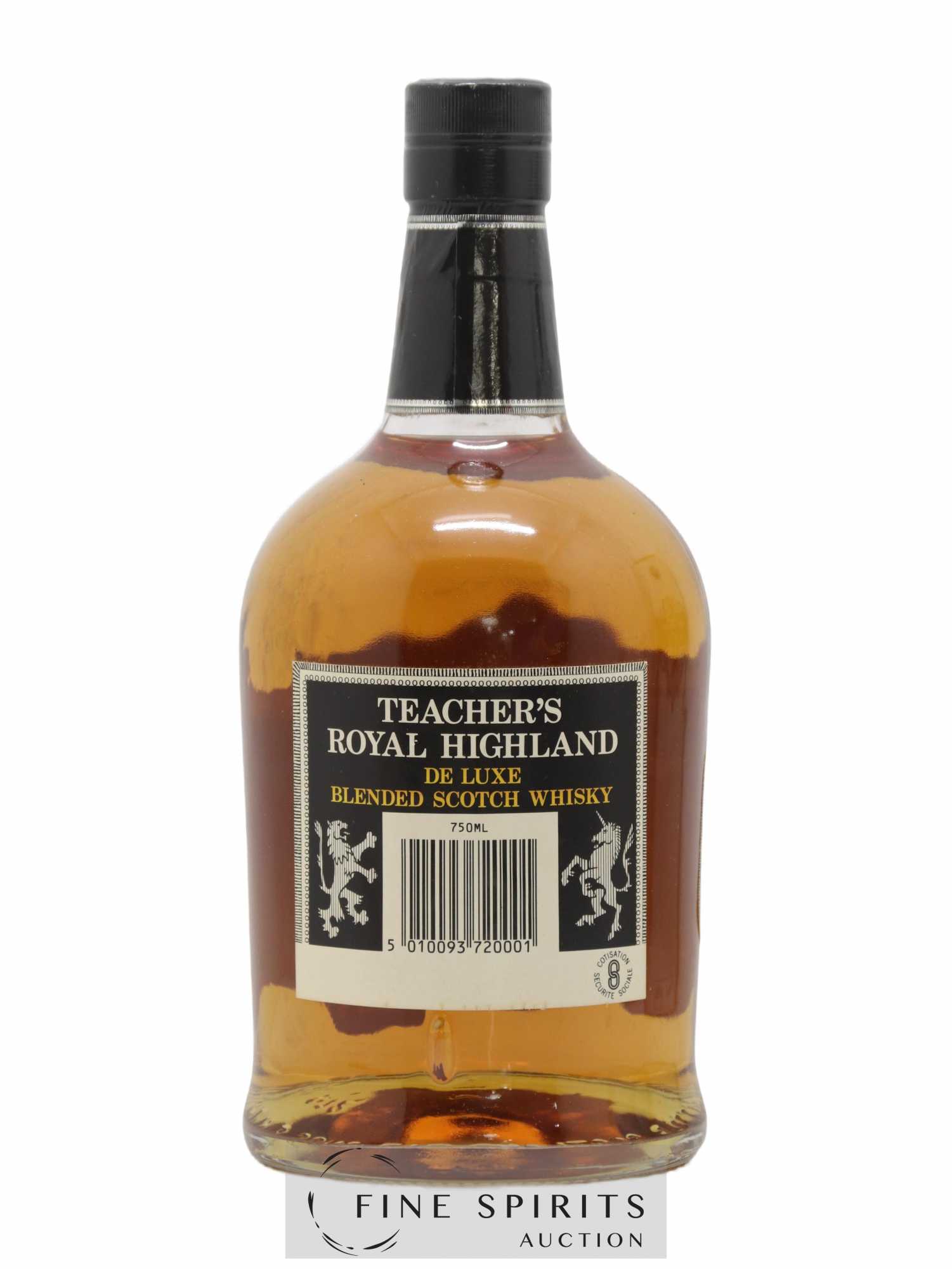Teacher's Royal Highland 12 years Of. De Luxe Pommery et Greno Import - Lot de 1 bouteille - 2