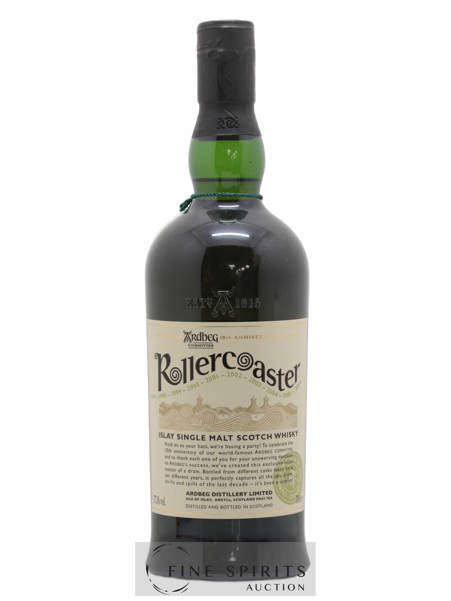 Ardbeg Of. Rollercoaster bottled 2009 Exclusive Committee 10th Anniversary - Lot de 1 bouteille - 0