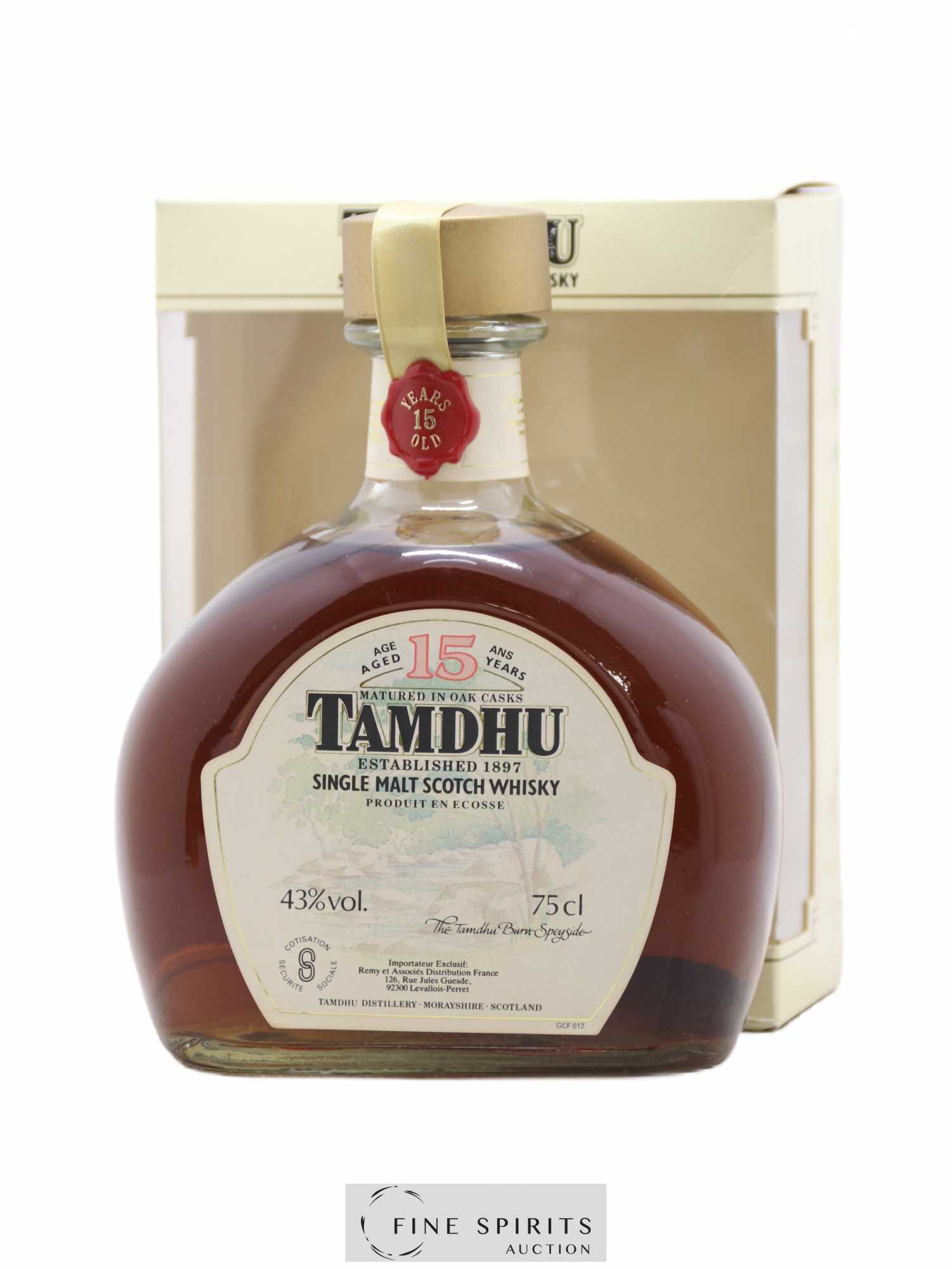 Tamdhu 15 years Of. Matured in Oak Casks Dumpy Decanter Remy Import - Lot de 1 bouteille - 0