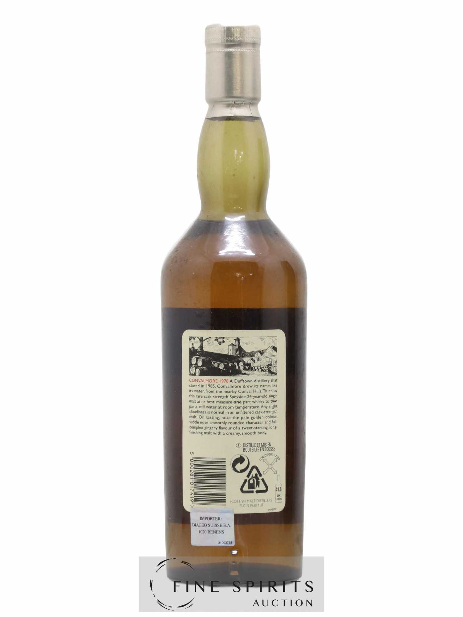 Convalmore 24 years 1978 Of. Rare Malts Selection Natural Cask Strengh - bottled 2003 Limited Edition - Lot de 1 bouteille - 2