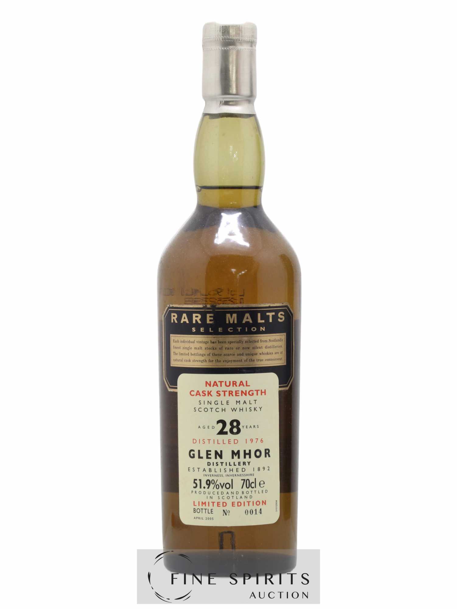 Glen Mhor 28 years 1976 Of. Rare Malts Selection Natural Cask Strengh - bottled 2005 Limited Edition - Lot de 1 bouteille - 1