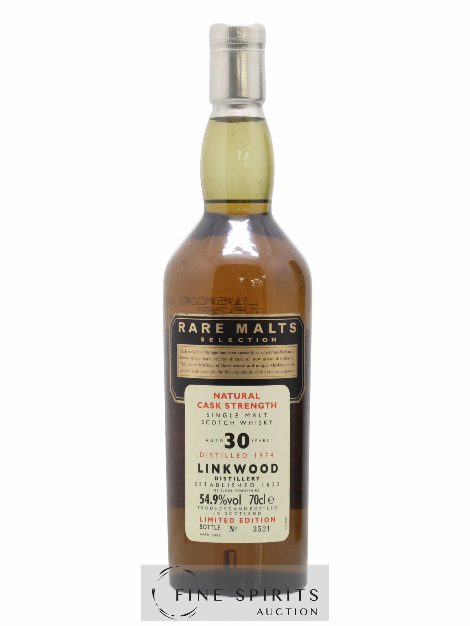 Linkwood 30 years 1974 Of. Rare Malts Selection Natural Cask Strengh - bottled 2005 Limited Edition - Lot de 1 bouteille - 1