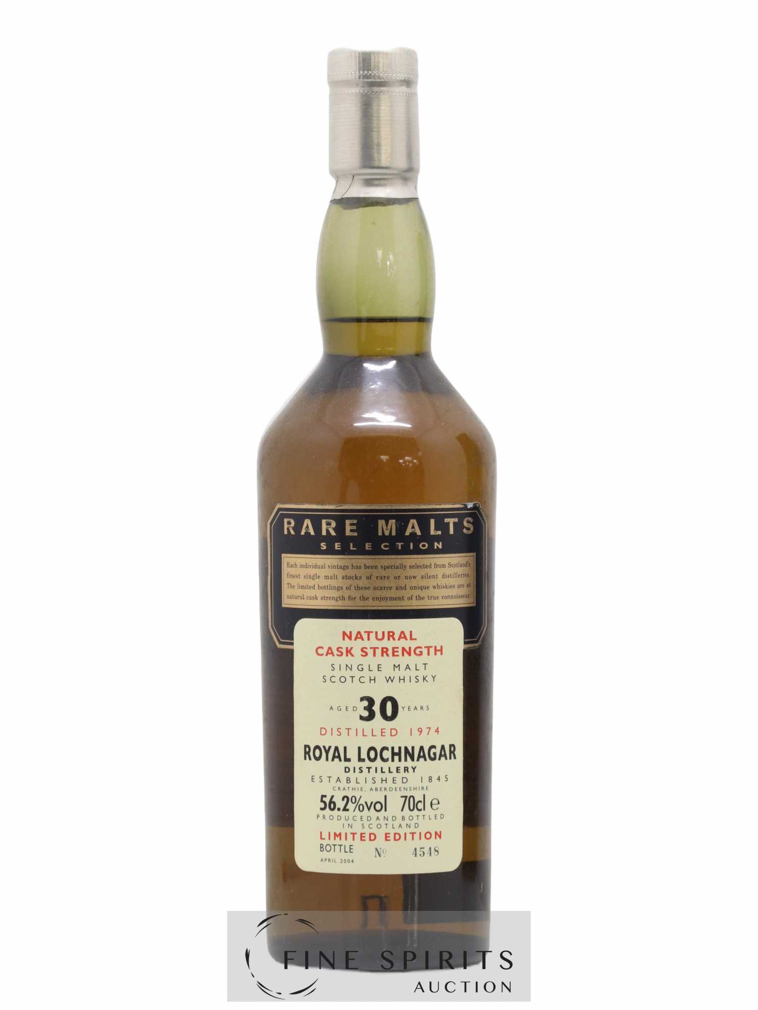 Royal Lochnagar 30 years 1974 Of. Rare Malts Selection Natural Cask Strengh - bottled 2004 Limited Edition - Lot de 1 bouteille - 1