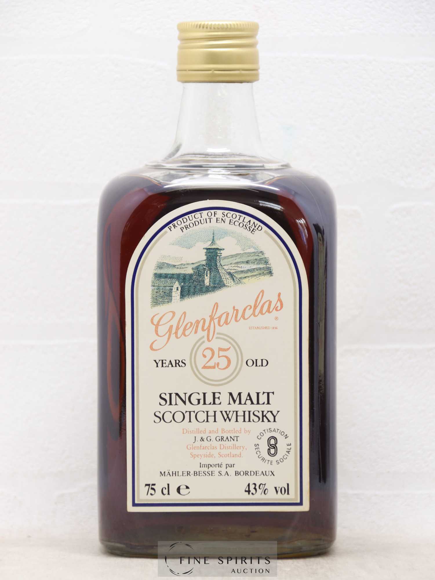 Glenfarclas 25 years Of. Mahler-Besse Import - Lot de 1 bouteille - 1