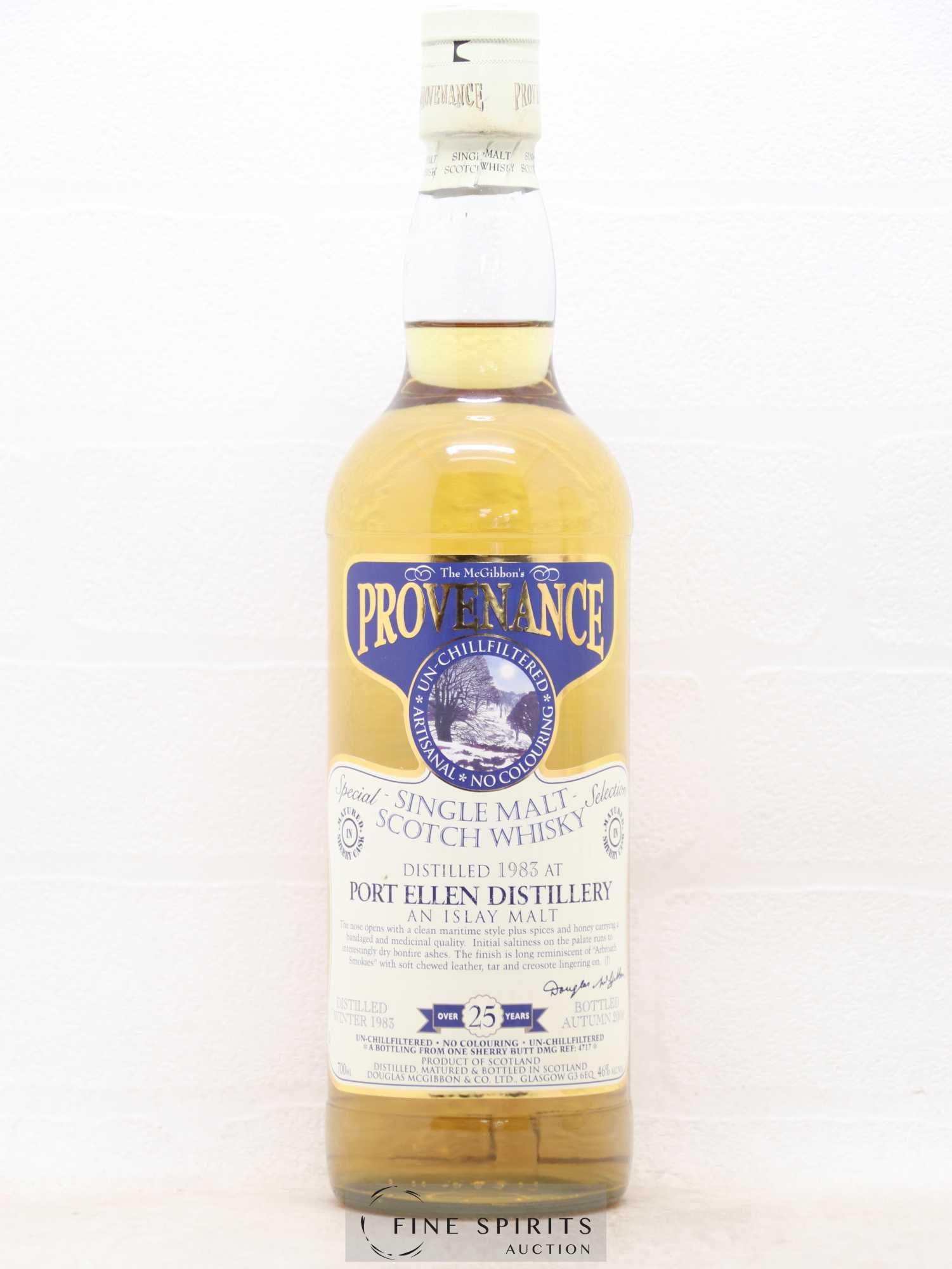 Port Ellen 25 years 1983 Douglas McGibbon Provenance Sherry Butt DMG Ref 4717 - bottled 2008 Special Selection - Lot de 1 bouteille - 1