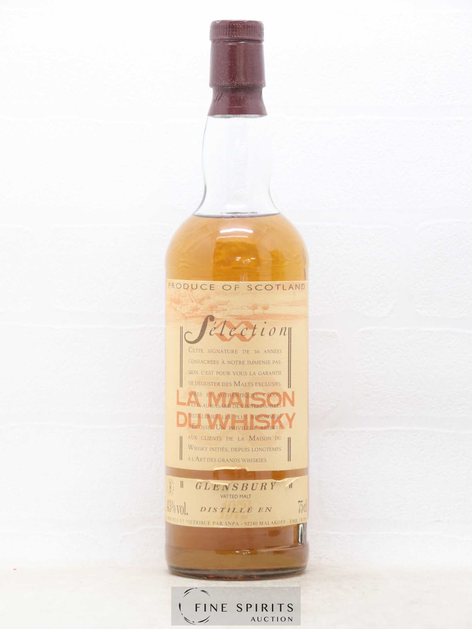 Glensbury 1972 Of. Selection LMDW - Lot de 1 bouteille - 1