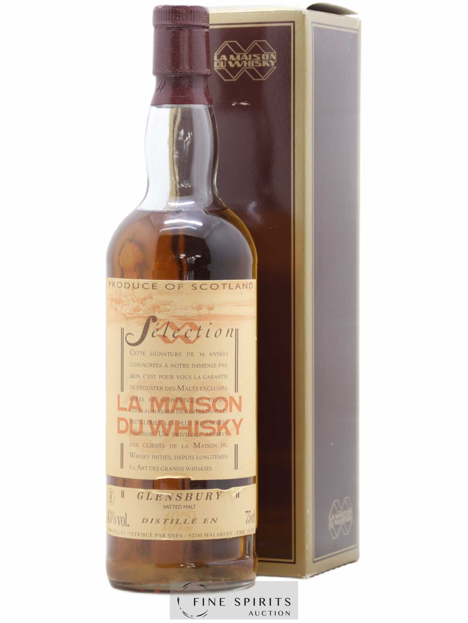 Glensbury 1972 Of. Selection LMDW - Lot de 1 bouteille - 0