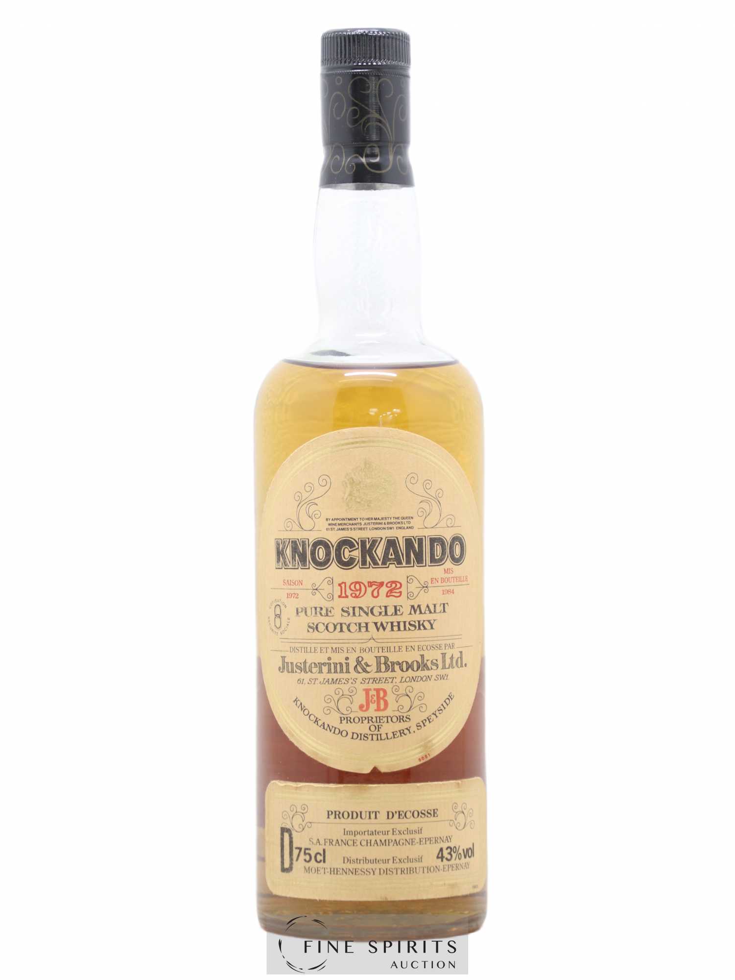 Knockando 1972 Of. bottled 1984 France Champagne Import - Lot de 1 bouteille - 0