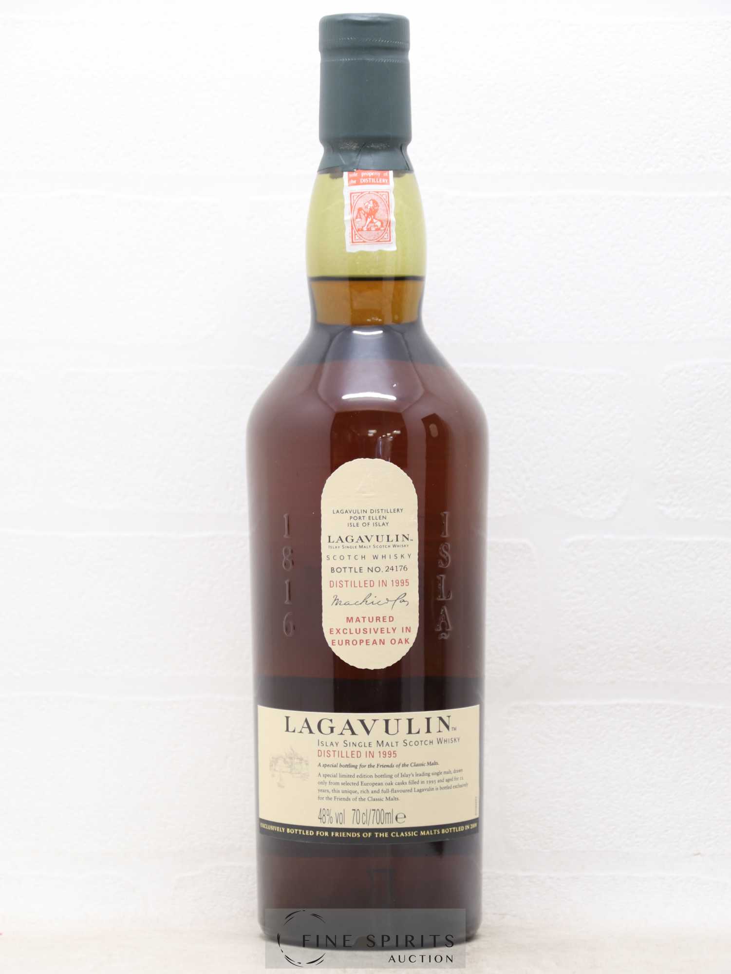 Lagavulin 12 years 1995 Of. European Oak bottled 2008 Friends of the Classic Malts Limited Edition - Lot de 1 bouteille - 1