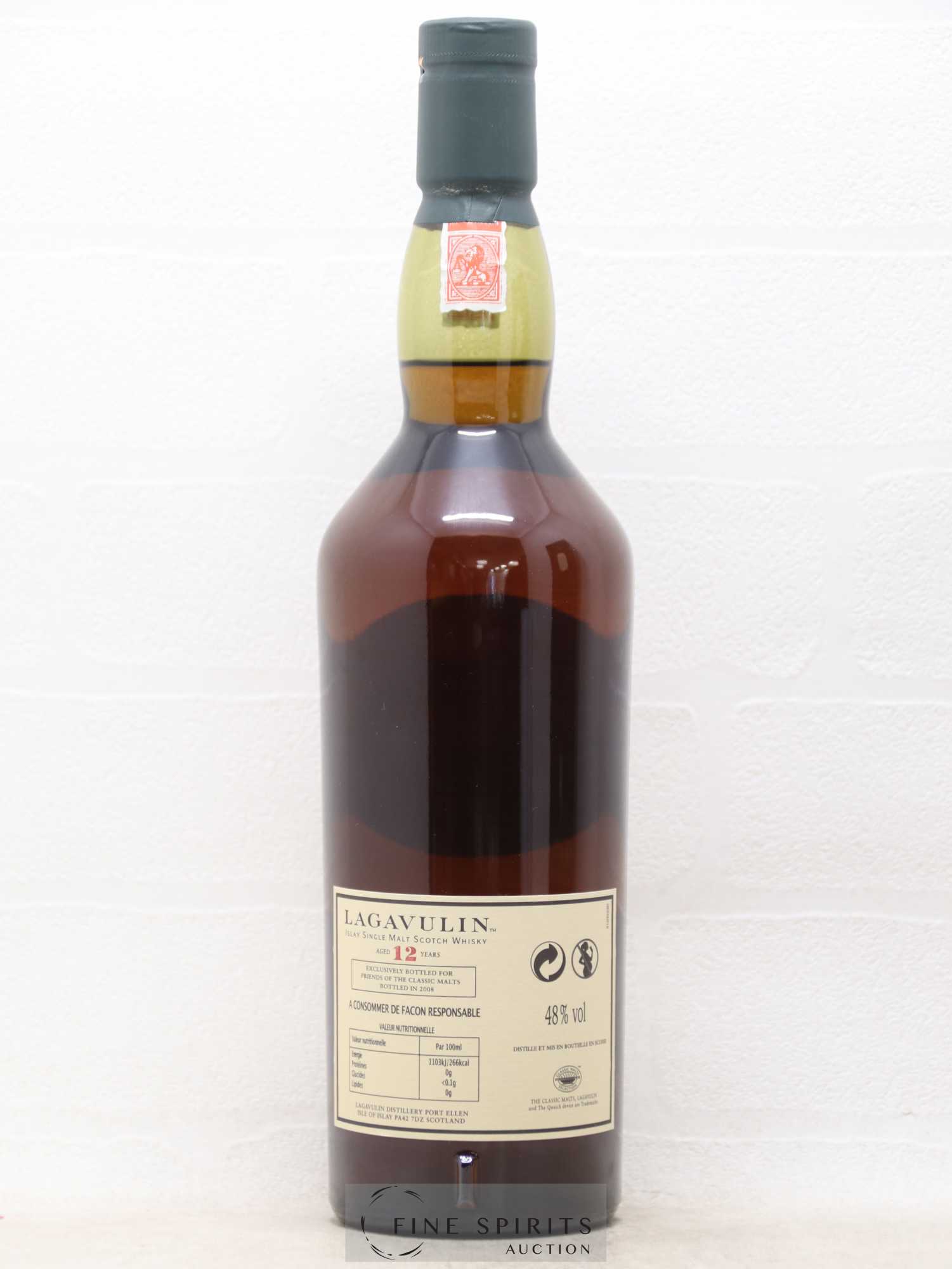 Lagavulin 12 years 1995 Of. European Oak bottled 2008 Friends of the Classic Malts Limited Edition - Lot de 1 bouteille - 2