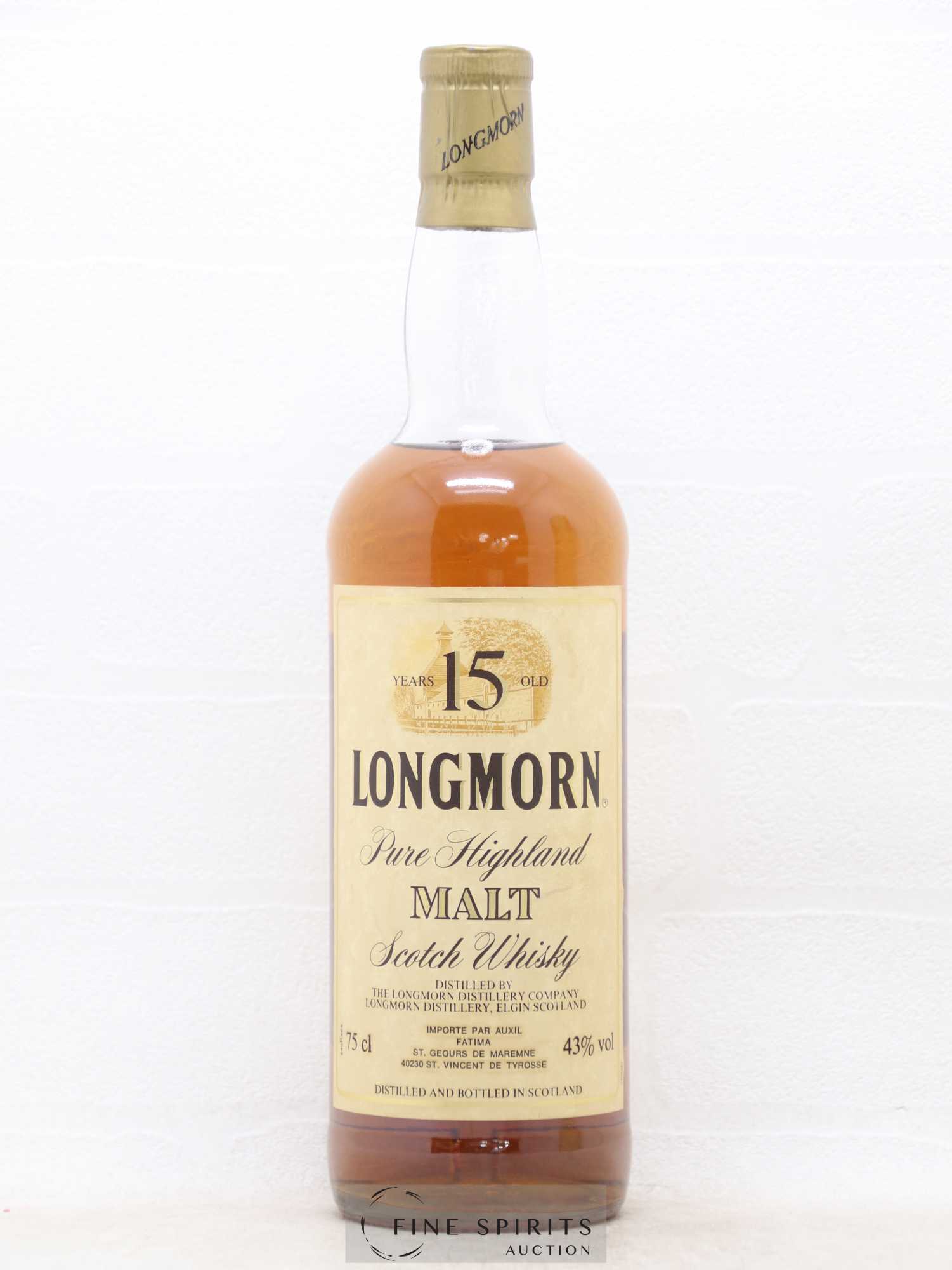 Longmorn 15 years Of. Auxil Import - Lot de 1 bouteille - 1