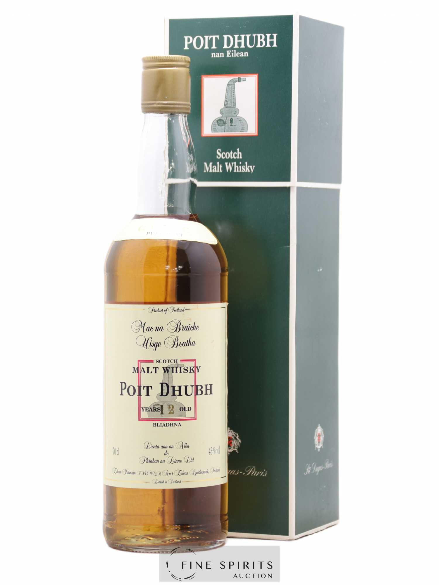 Poit Dhubh 12 years Pràban Na Linne Mac Na Braiche Uisge Beatha Dugas Import - Lot de 1 bouteille - 0