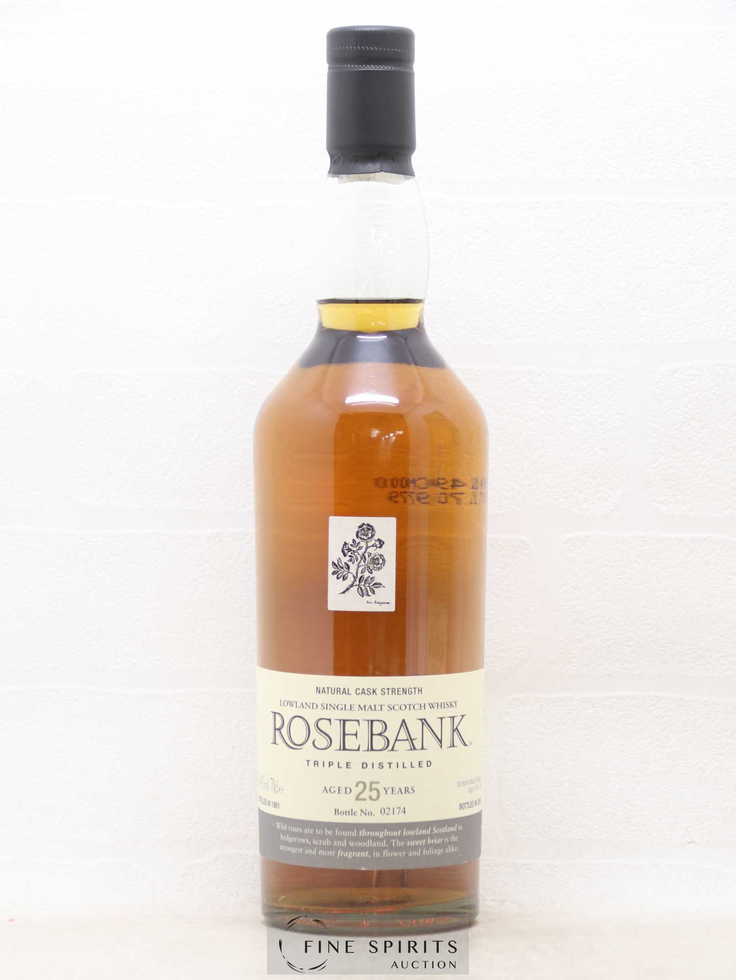 Rosebank 25 years 1981 Of. Triple Distilled - bottled 2007 Diageo Import - Lot de 1 bouteille - 1