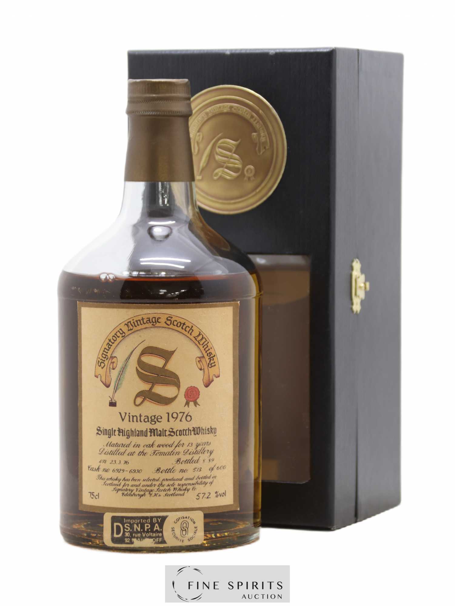 Tomatin 13 years 1976 Signatory Vintage Casks n°6929-6930 - One of 600 - bottled 1989 SNPA Import - Lot de 1 bouteille - 0