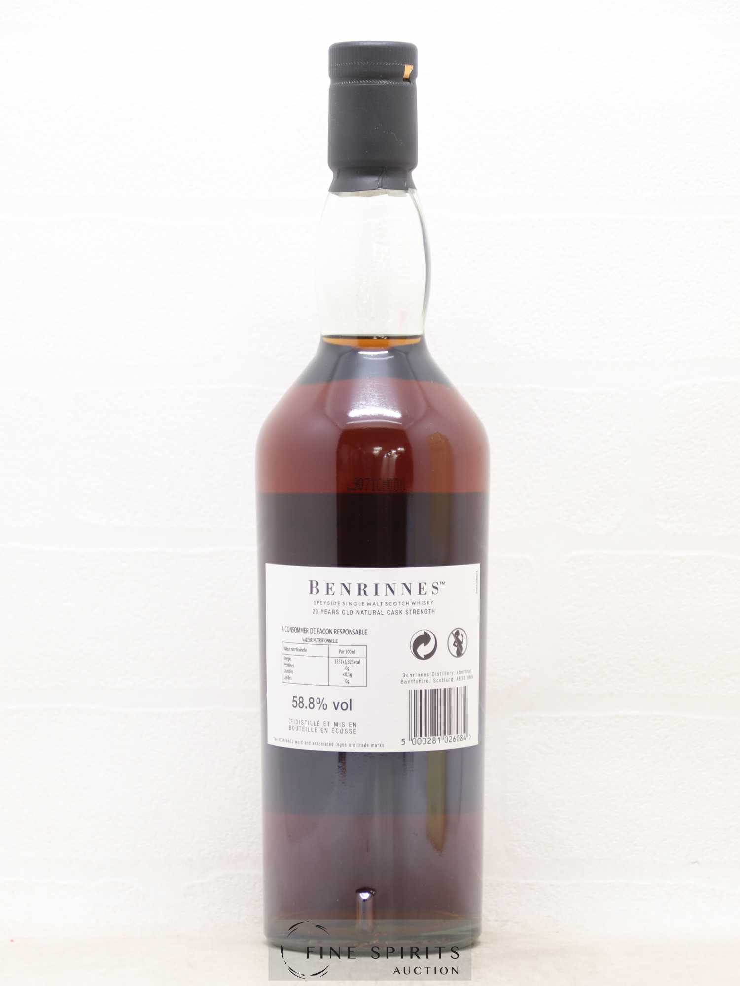 Benrinnes 23 years 1985 Of. Sherry Wood 2009 Release - Lot de 1 bouteille - 2