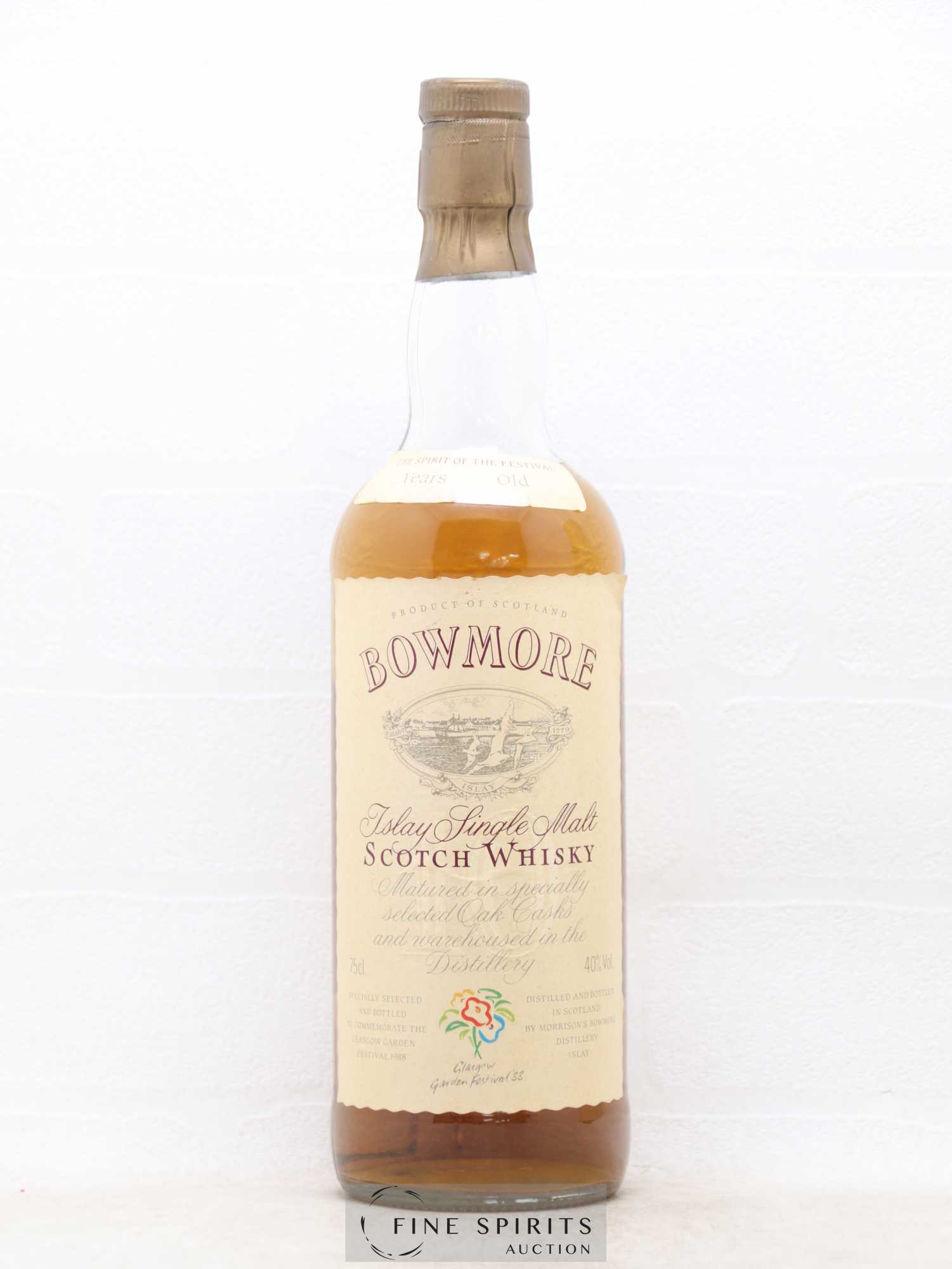 Bowmore 10 years Of. Selected Oak Casks Glasgow Garden Festival '88 - Posten von 1 Flasche - 1