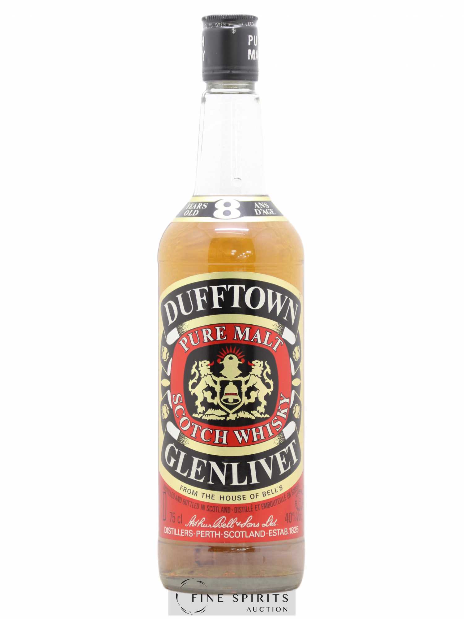 Dufftown 8 years Of. P.B.G. Import - Lot de 1 bouteille - 0