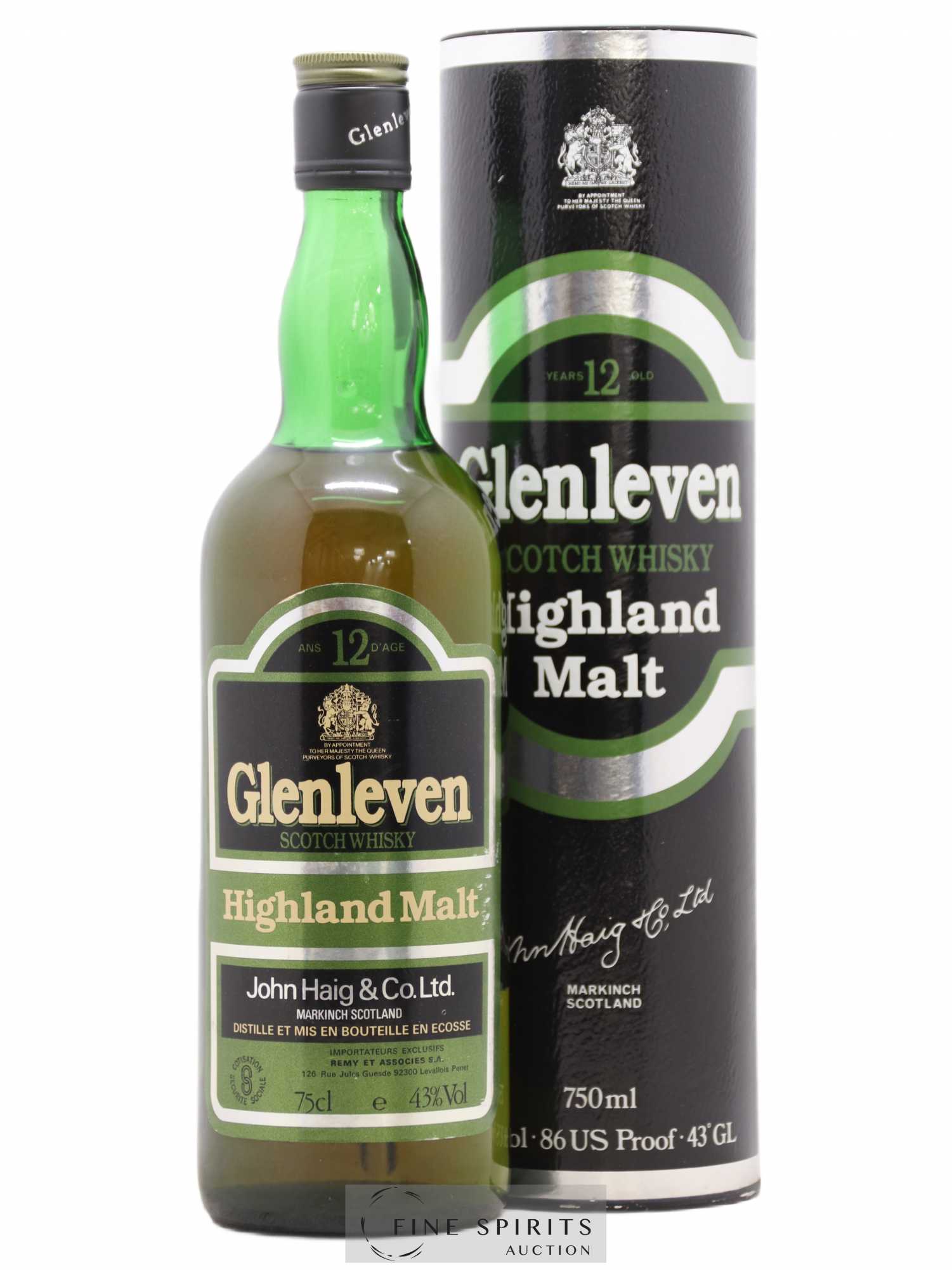 Glenleven 12 years Of. Remy Import - Posten von 1 Flasche - 0